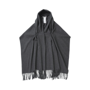 Millo Archive Three Way Double Snap Drape Muffler Charcoal
