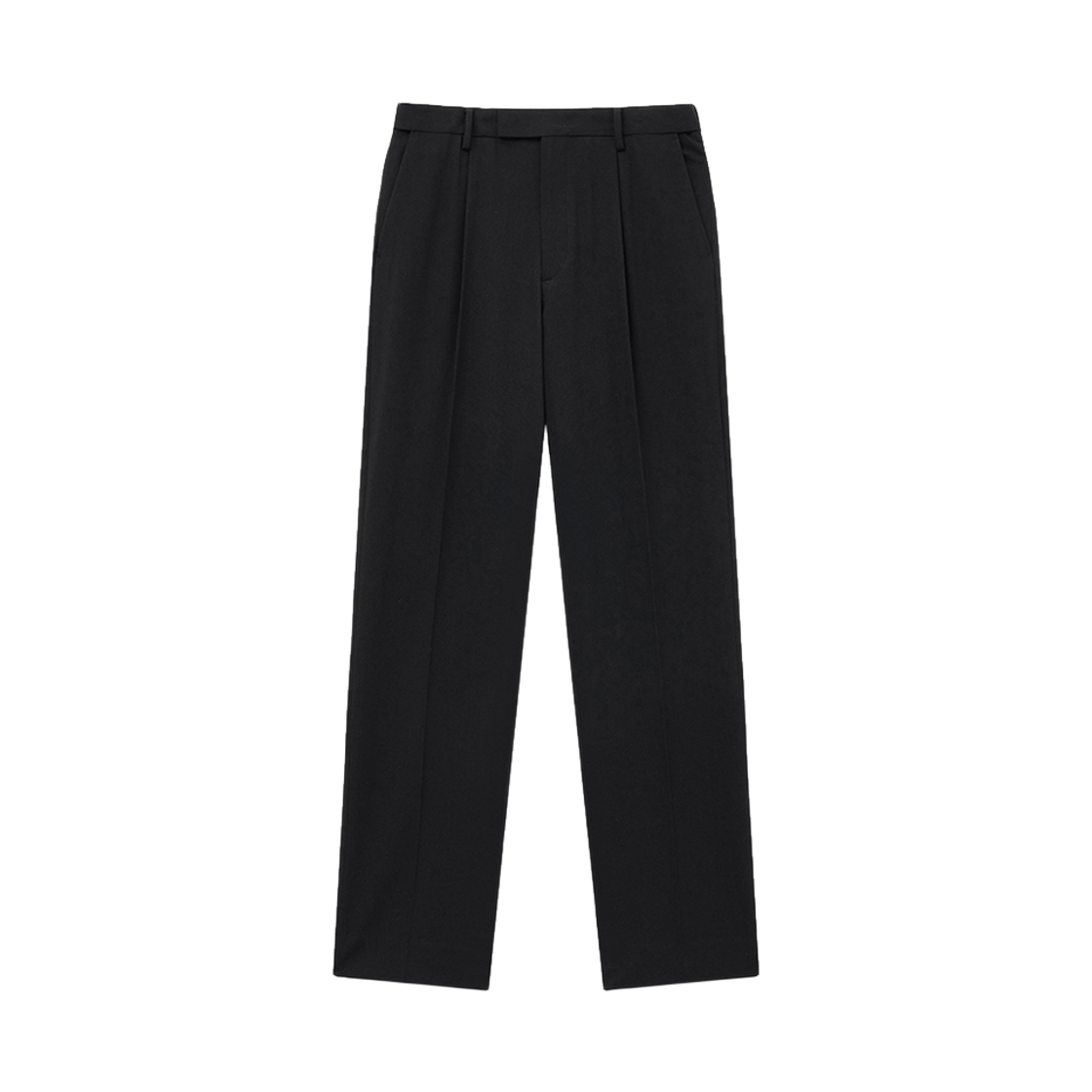 티엔지티 울 블렌디드 테이퍼드 핏 컴포트 팬츠 블랙