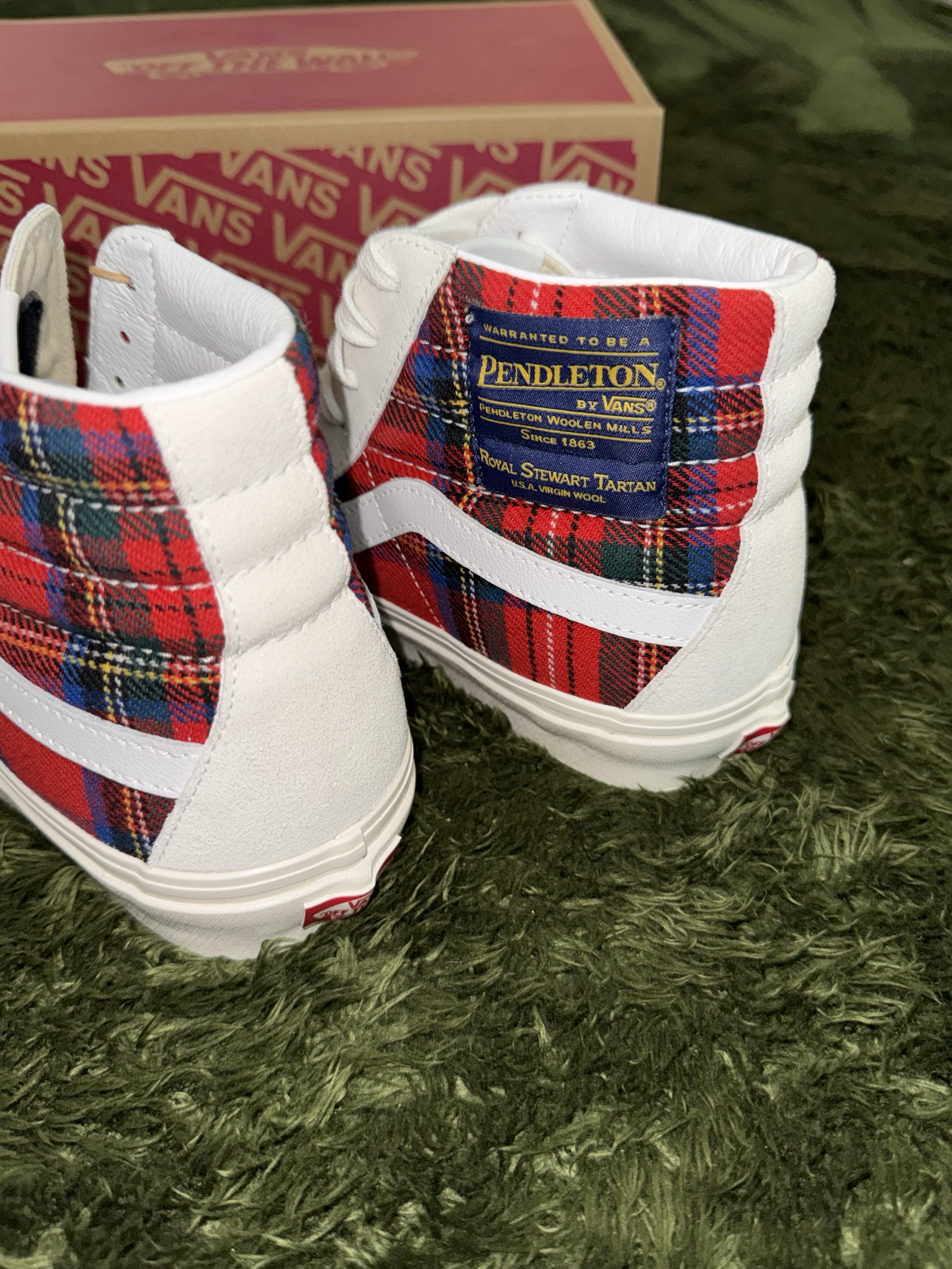 Vans Sk8-Hi 38 DX Anaheim Factory Pendleton Royal Stewart Tartan 착용 스타일 - 6
