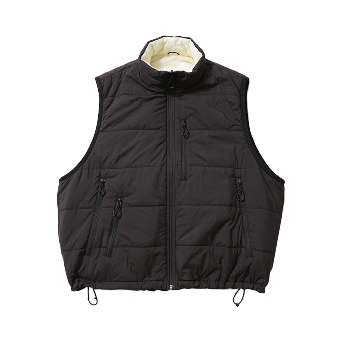 모이프 리버시블 퍼프 베스트 블랙/에크루