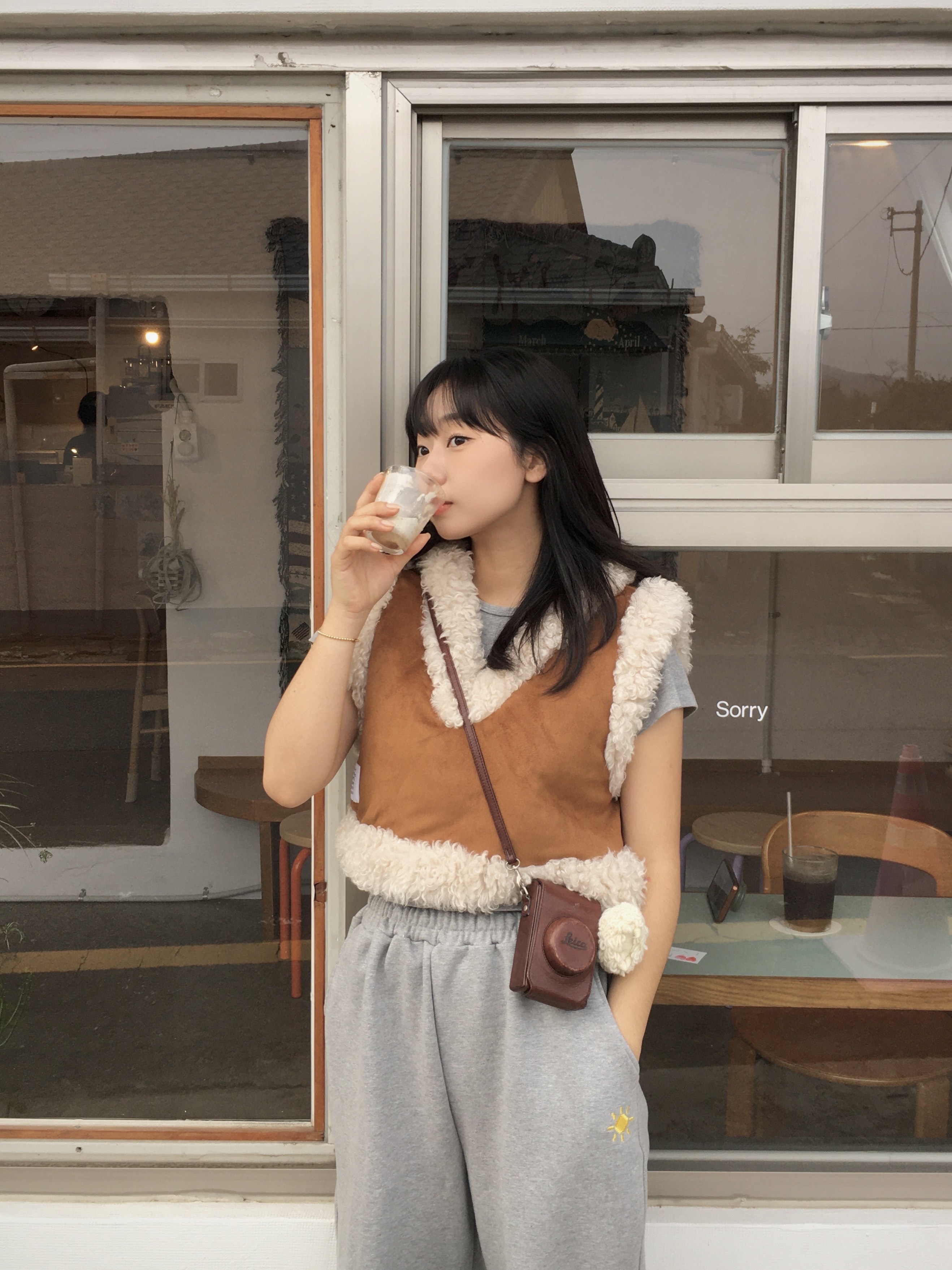 Knitted Knitted Day Logo Sweat Pants Black Grey 착용 스타일