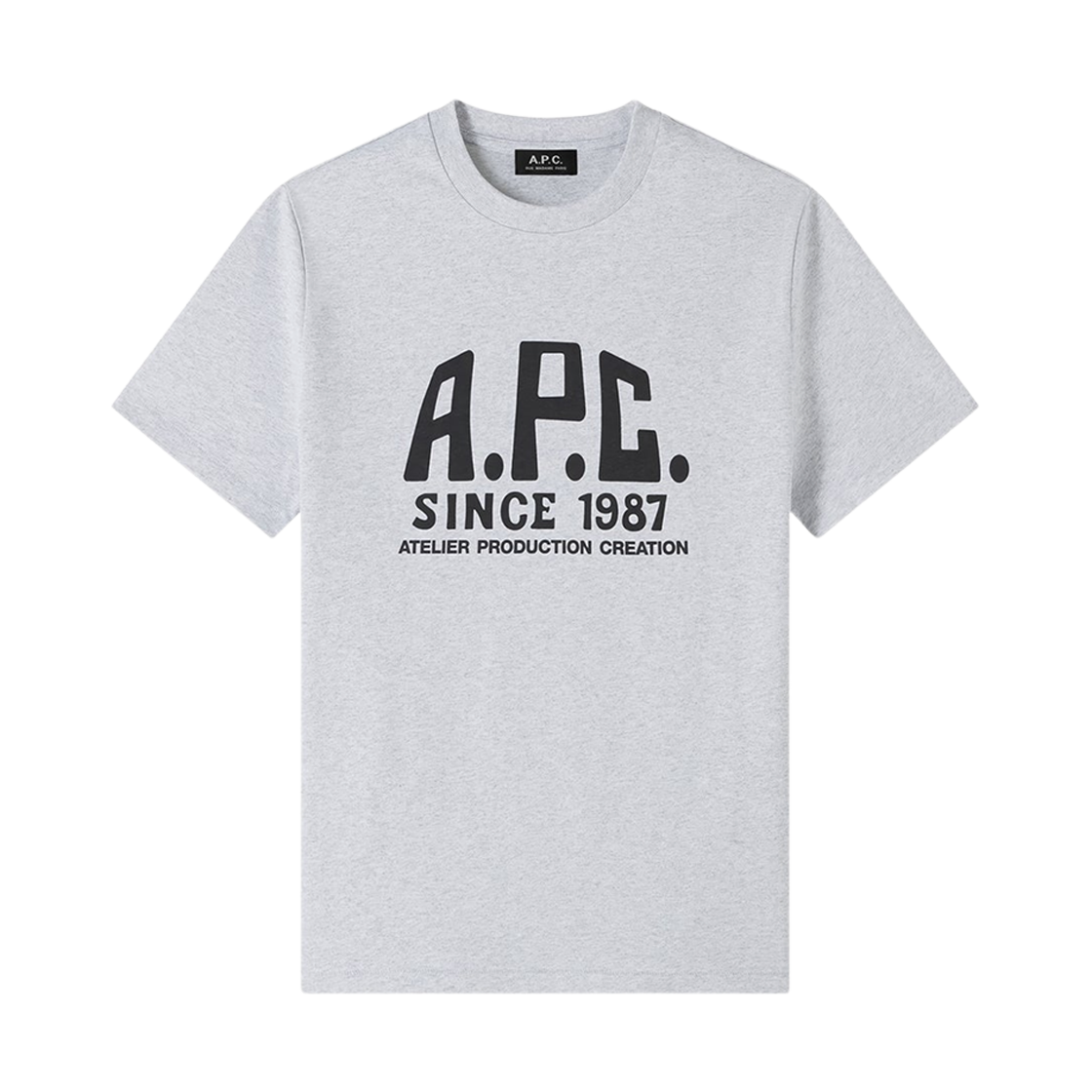 아페쎄 프린트 라벨 티셔츠 그리 신(A.P.C. Print Label T-Shirt Gris Chine)