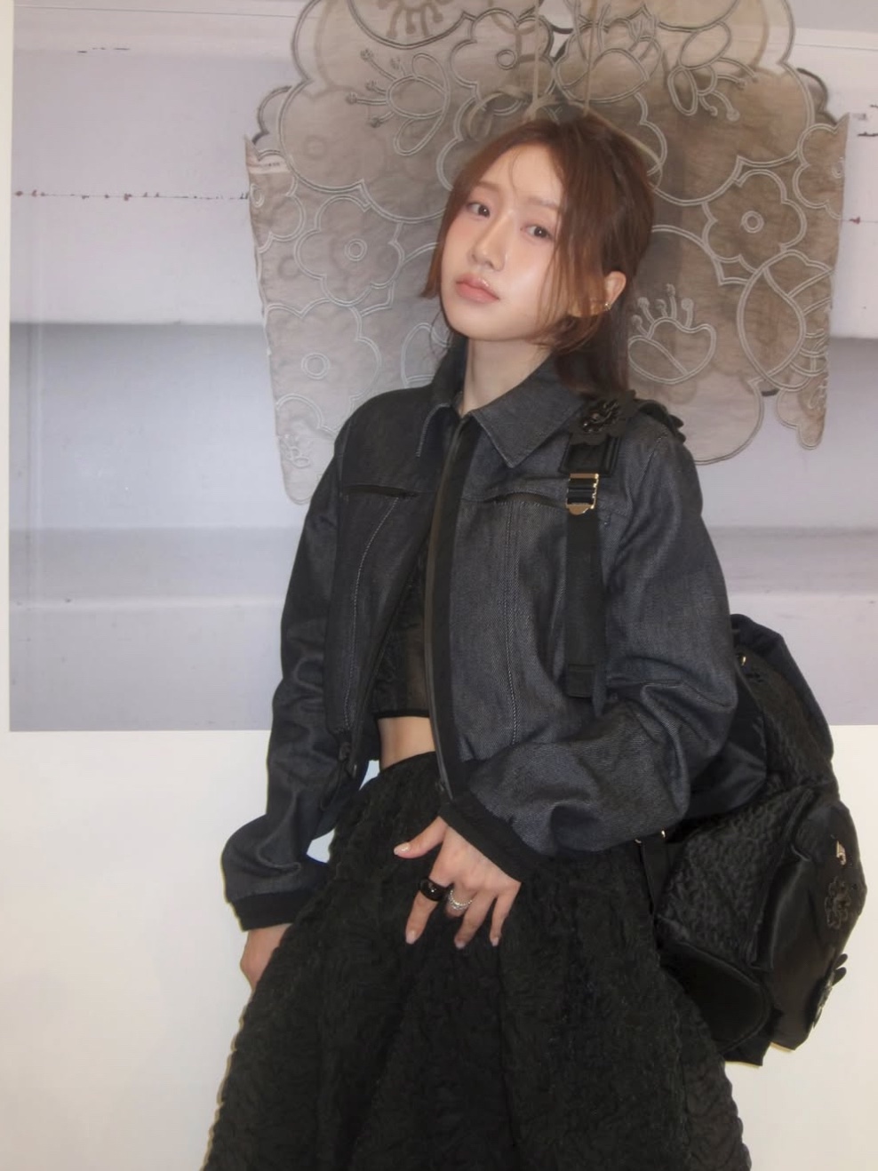 Porter x Cecilie Bahnsen Backpack Black 착용 스타일 - 2