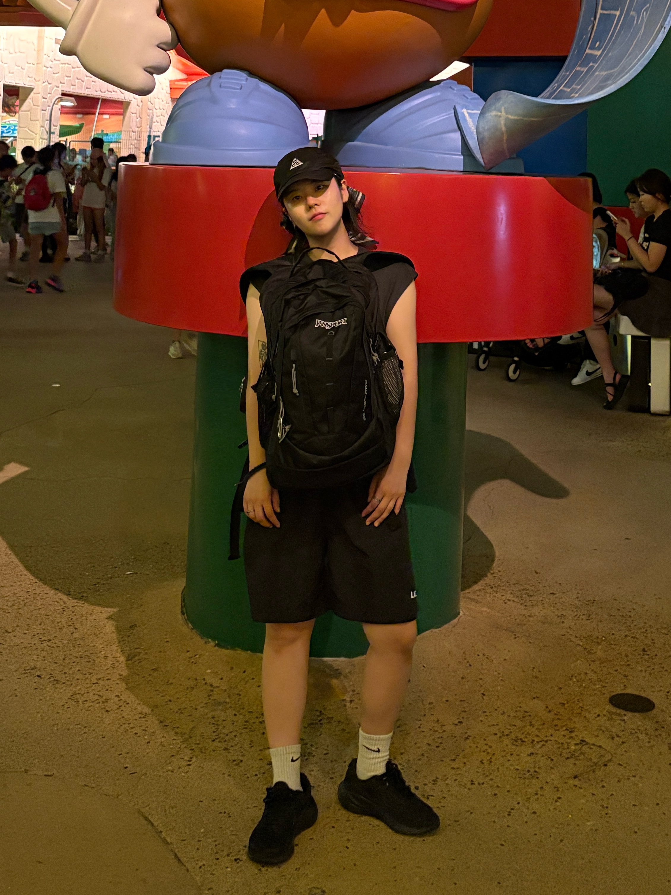 Nike ACG Trail Cap Black, (W) Nike Revolution 7 Black Off Noir 착용 스타일