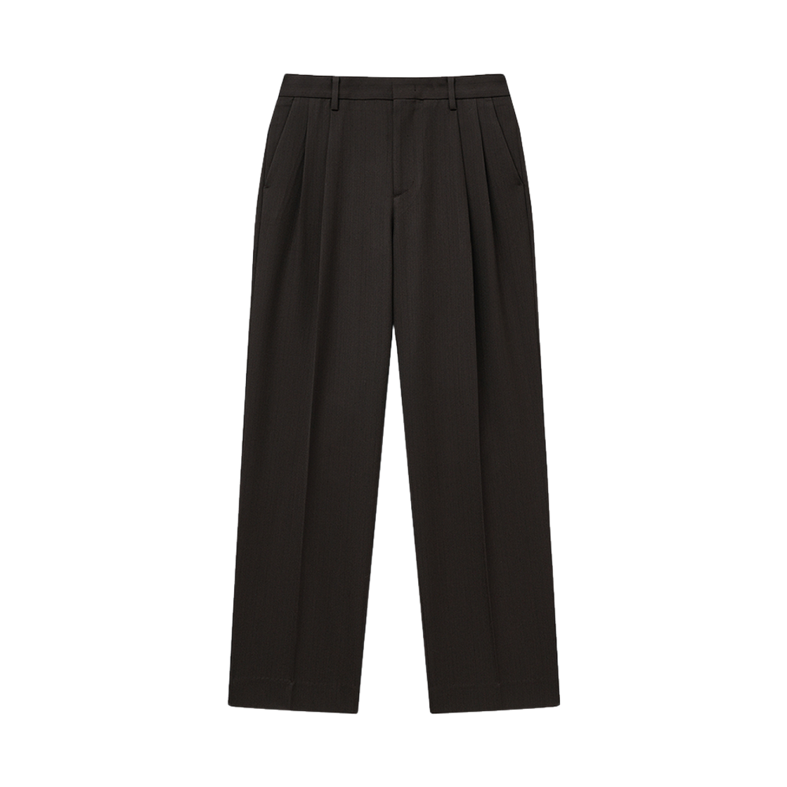 TNPA5F104W2 TNGT Virgin Wool Herringbone Wide Pants Vintage Brown