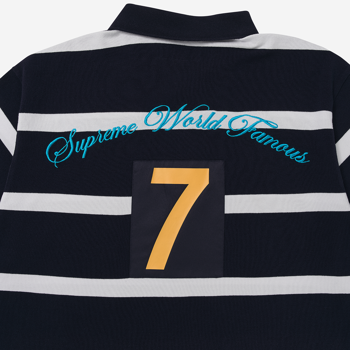 Supreme Cursive Polo ネイビー S Supreme Cursive Polo Navy