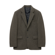 TNGT Redford Wool Blended Herringbone Jacket Beige