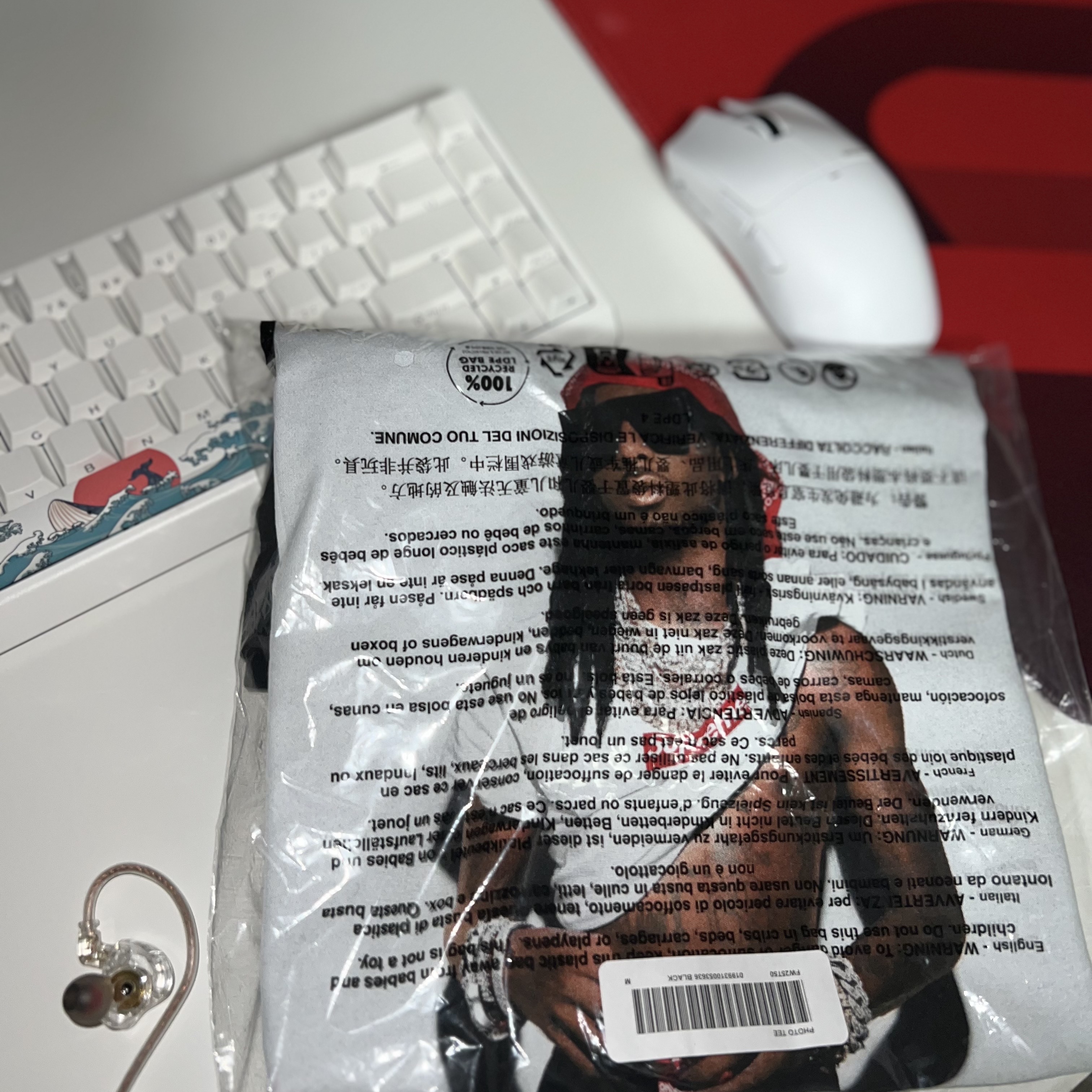 Supreme Playboi Carti T-Shirt Black - 25FW 착용 스타일