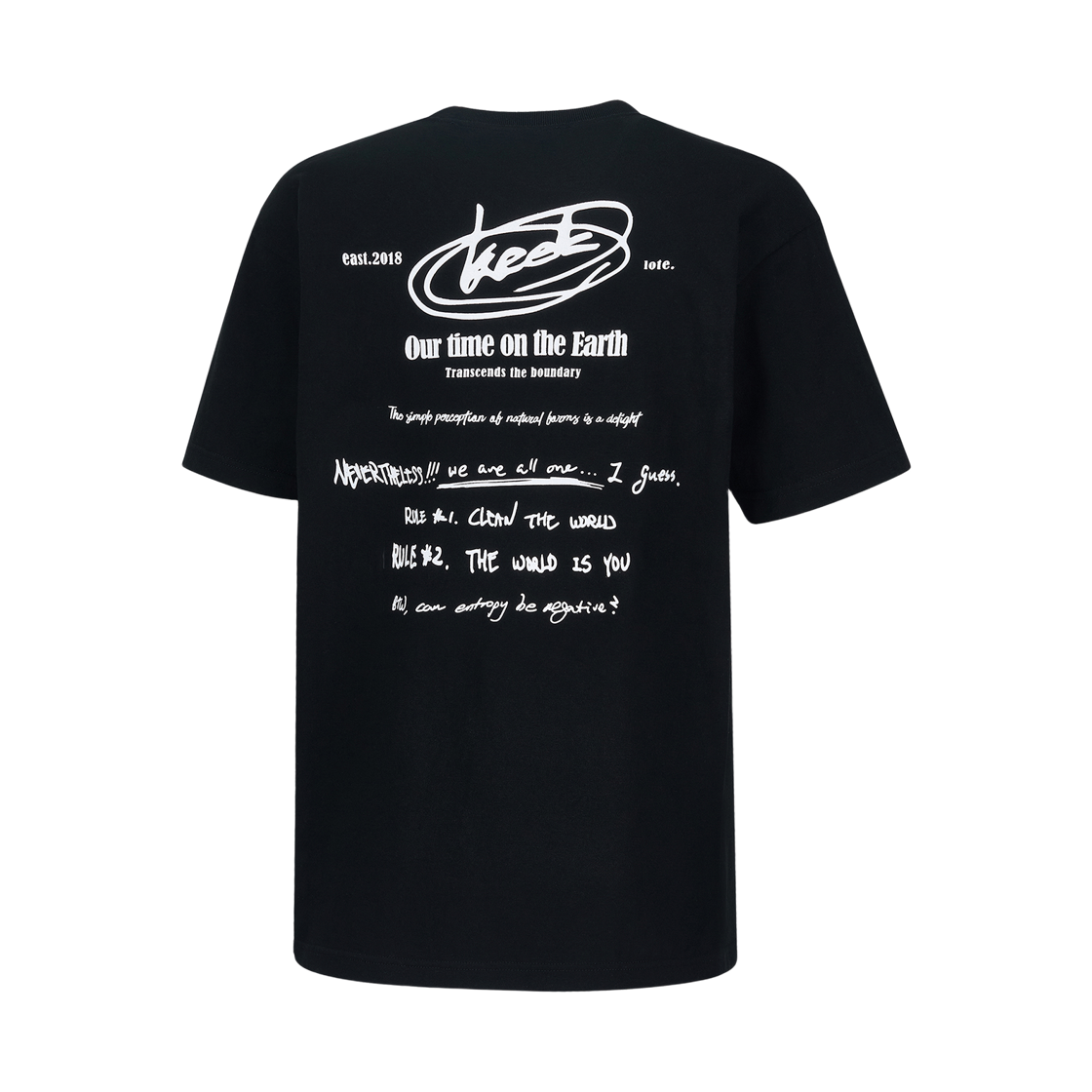 키크 크루 티셔츠 블랙(keek Crew Tee Black)
