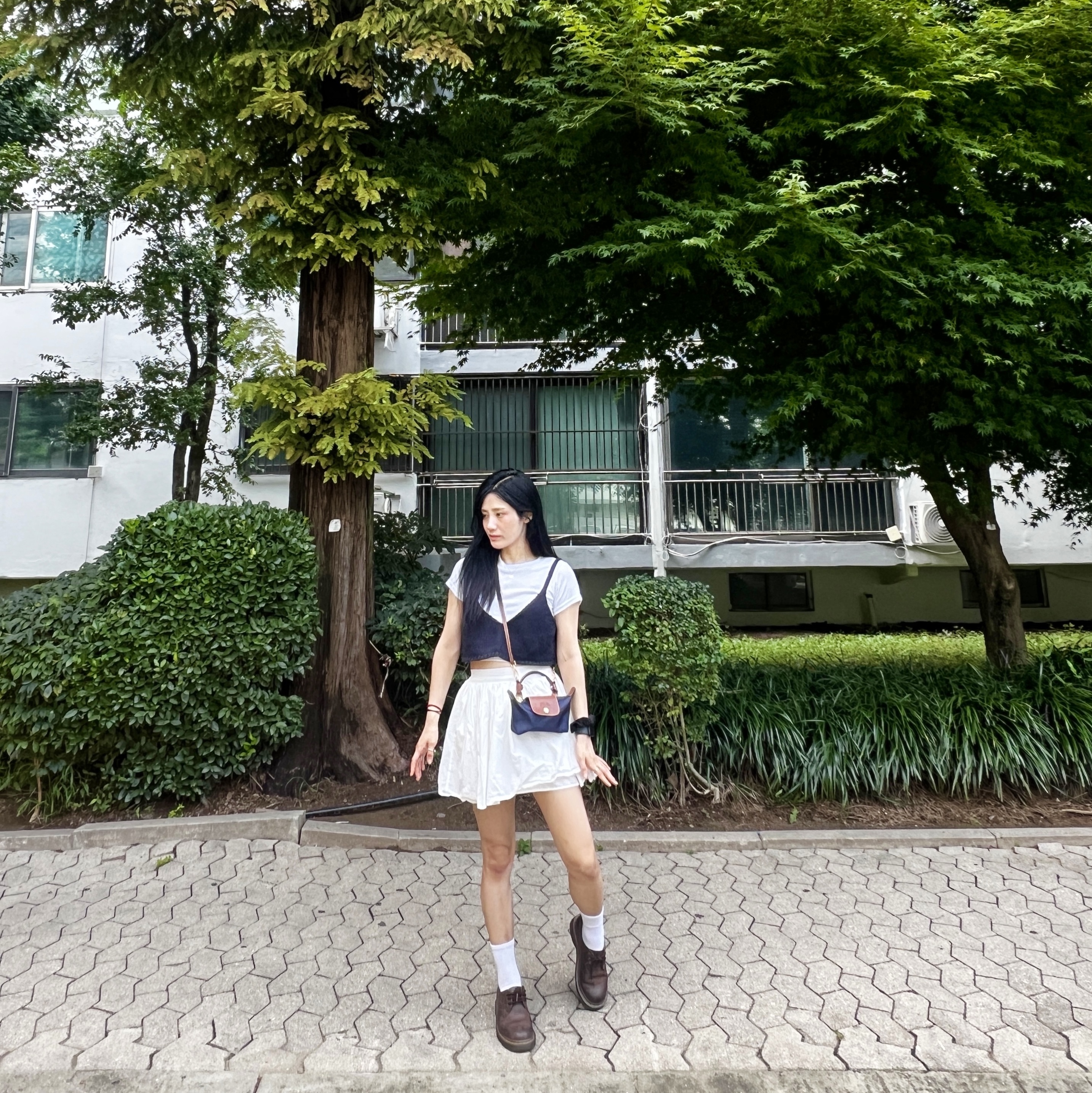 Longchamp Le Pliage Original Handle Pouch Blue Navy, Dr. Martens 1461 Bex Crazy Horse Dark Brown 착용 스타일