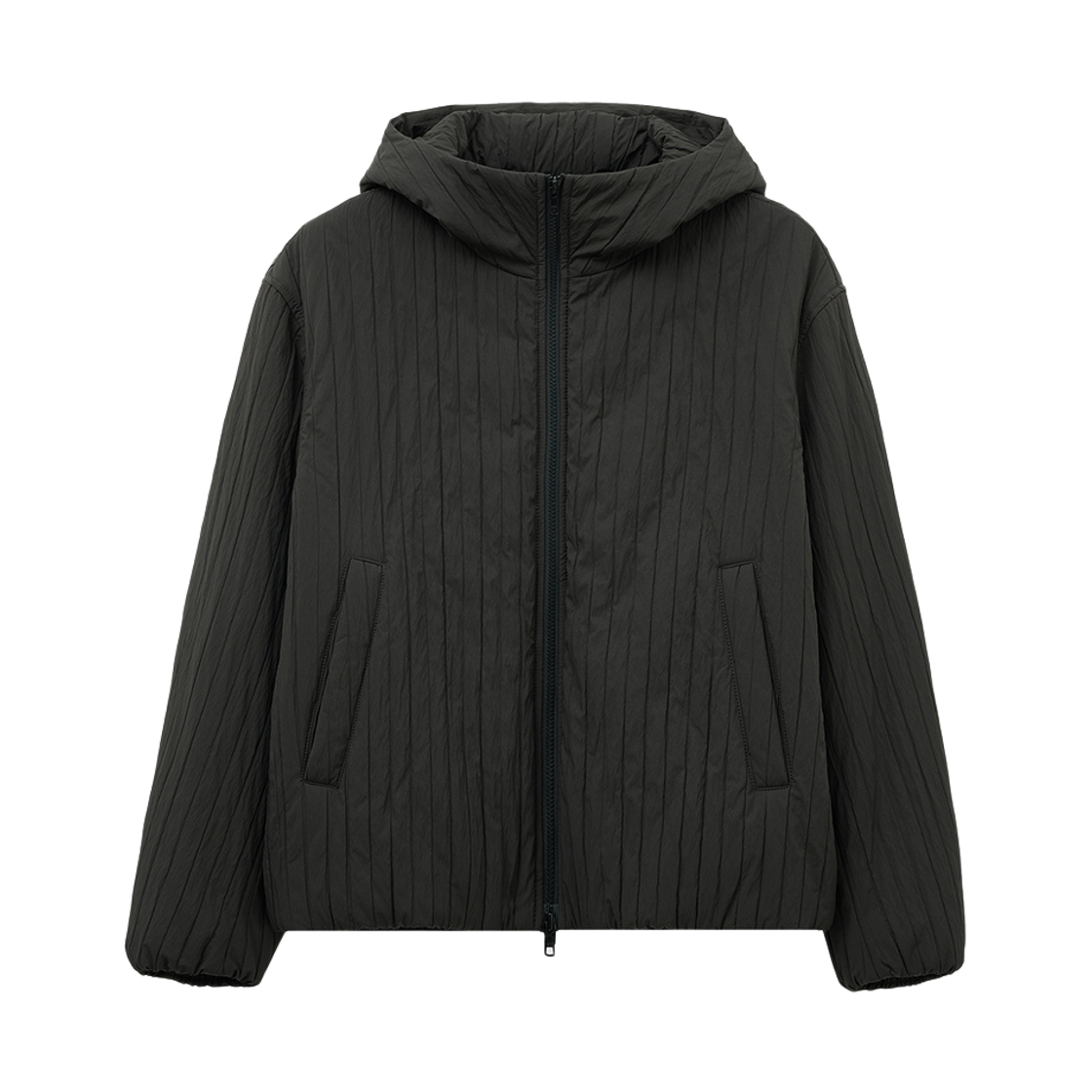 TNJU5F107K2 TNGT Light Padded Hoodie Jacket Dark Khaki