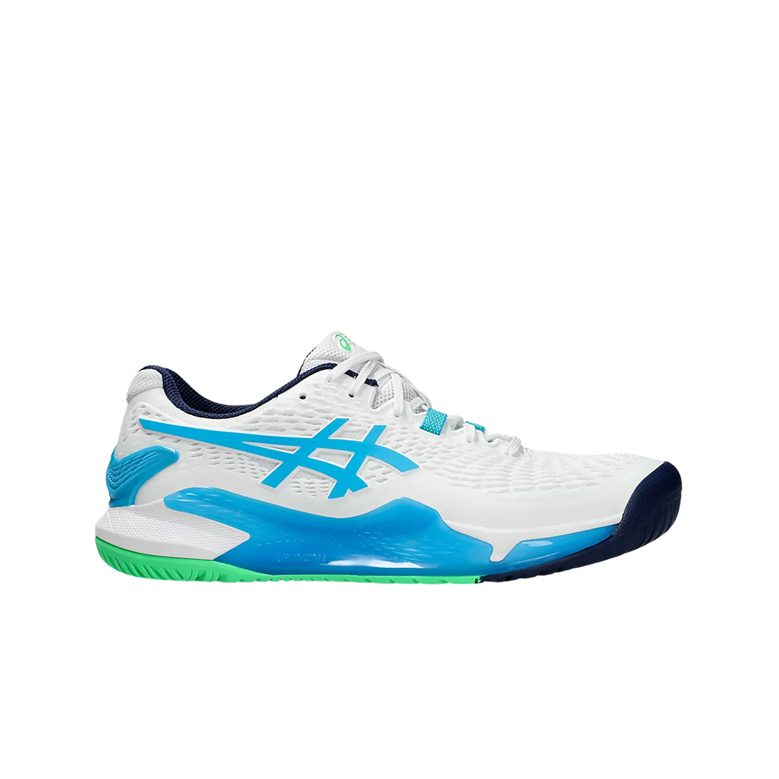 1041A330-103 Asics Gel-Resolution 9 White Digital Aqua