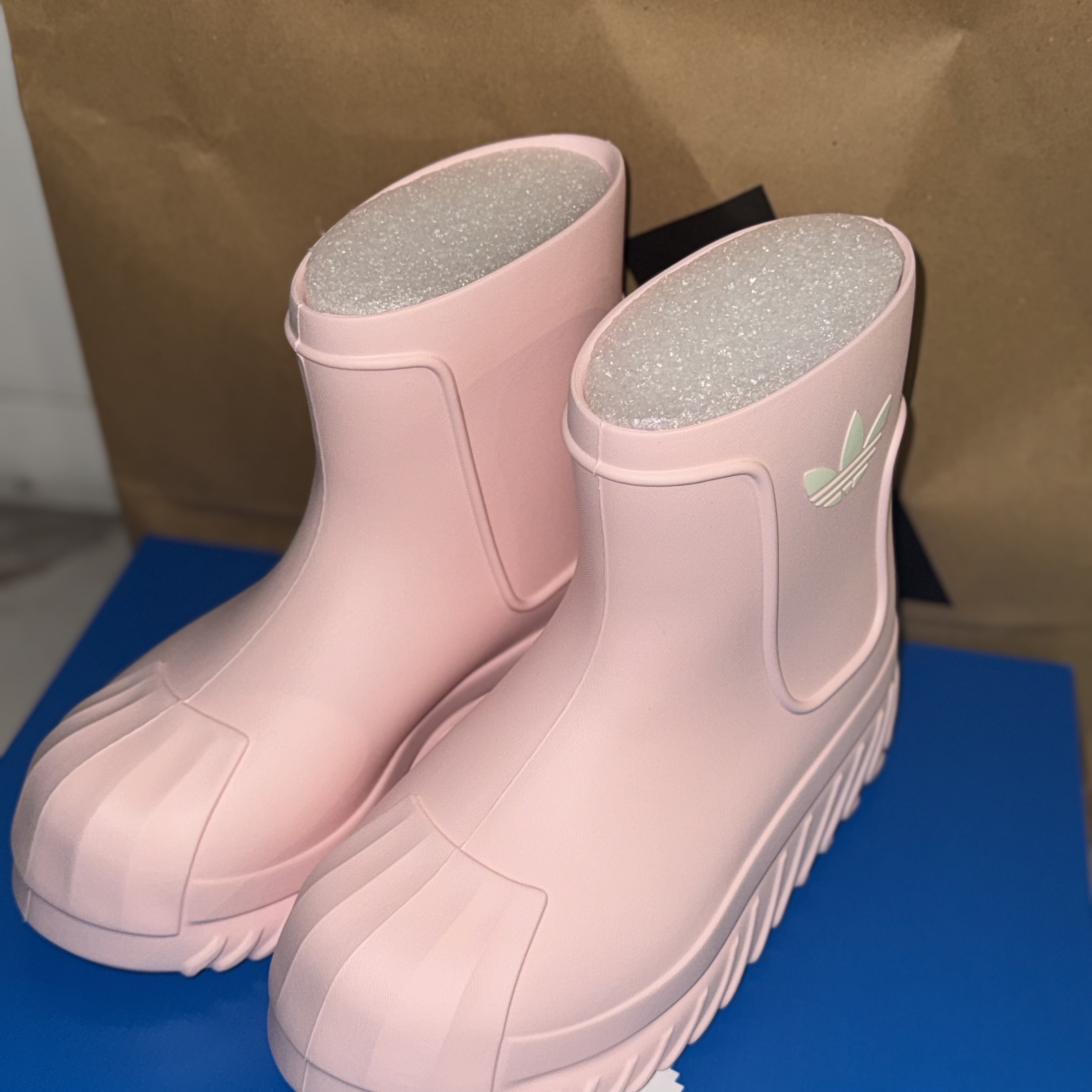 (W) Adidas Adifom Superstar Boot Clear Pink 착용 스타일 - 1