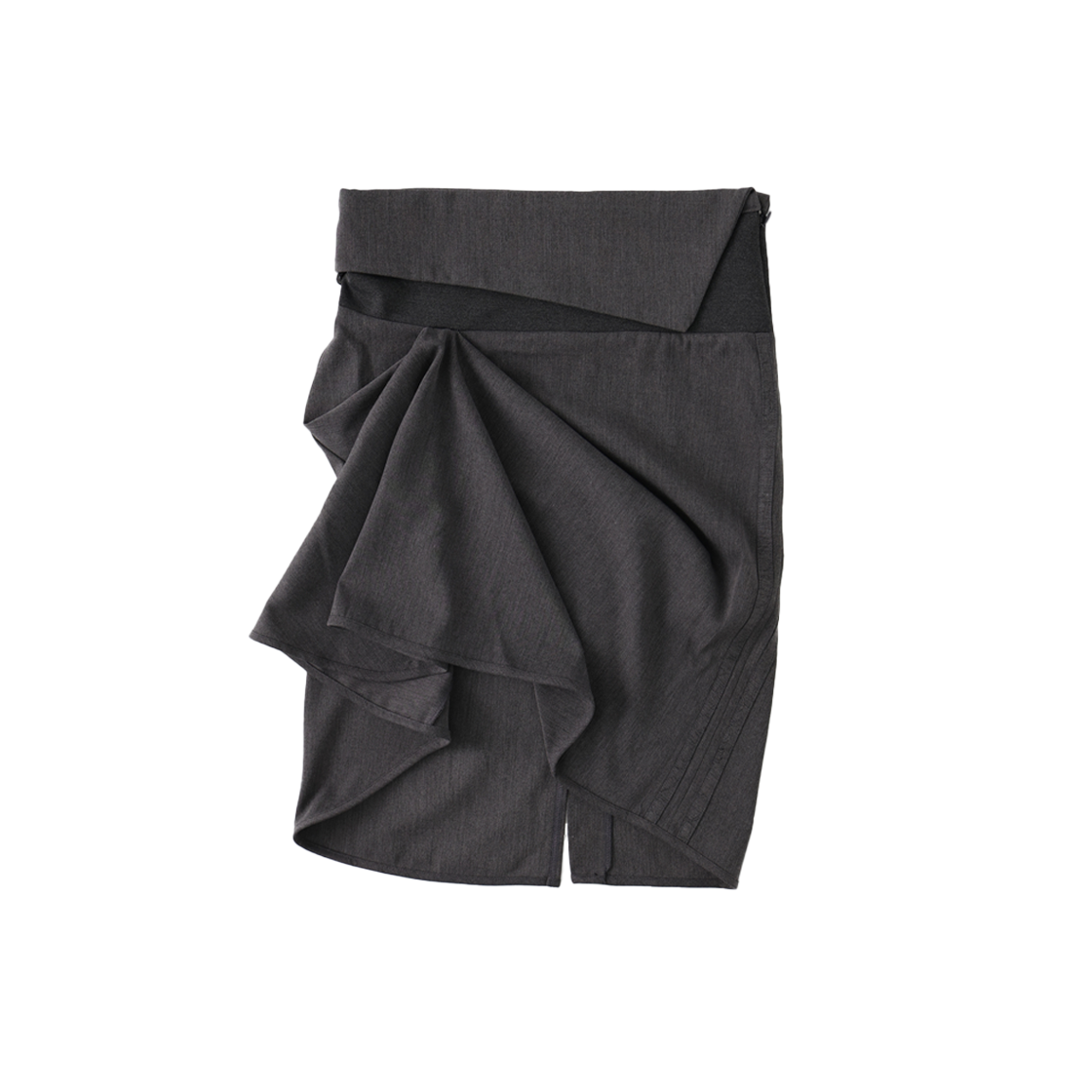 울리카 상투스 우먼 브레이스 언발란스 스커트 차콜 - 25FW(Ulika Sanctus Women Brace Unbalance Skirt Charcoal - 25FW)