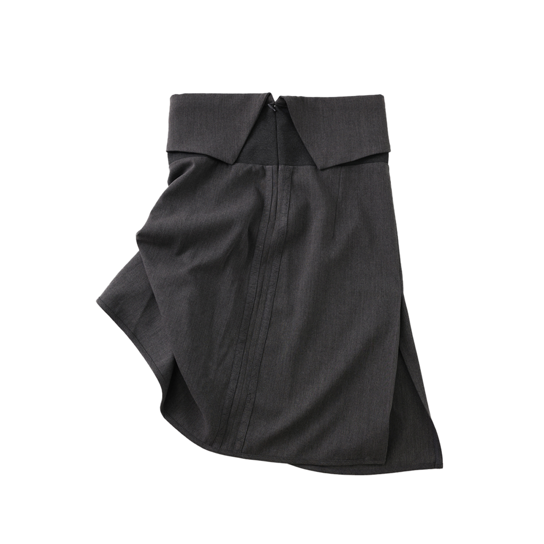 울리카 상투스 우먼 브레이스 언발란스 스커트 차콜 - 25FW(Ulika Sanctus Women Brace Unbalance Skirt Charcoal - 25FW) - 2