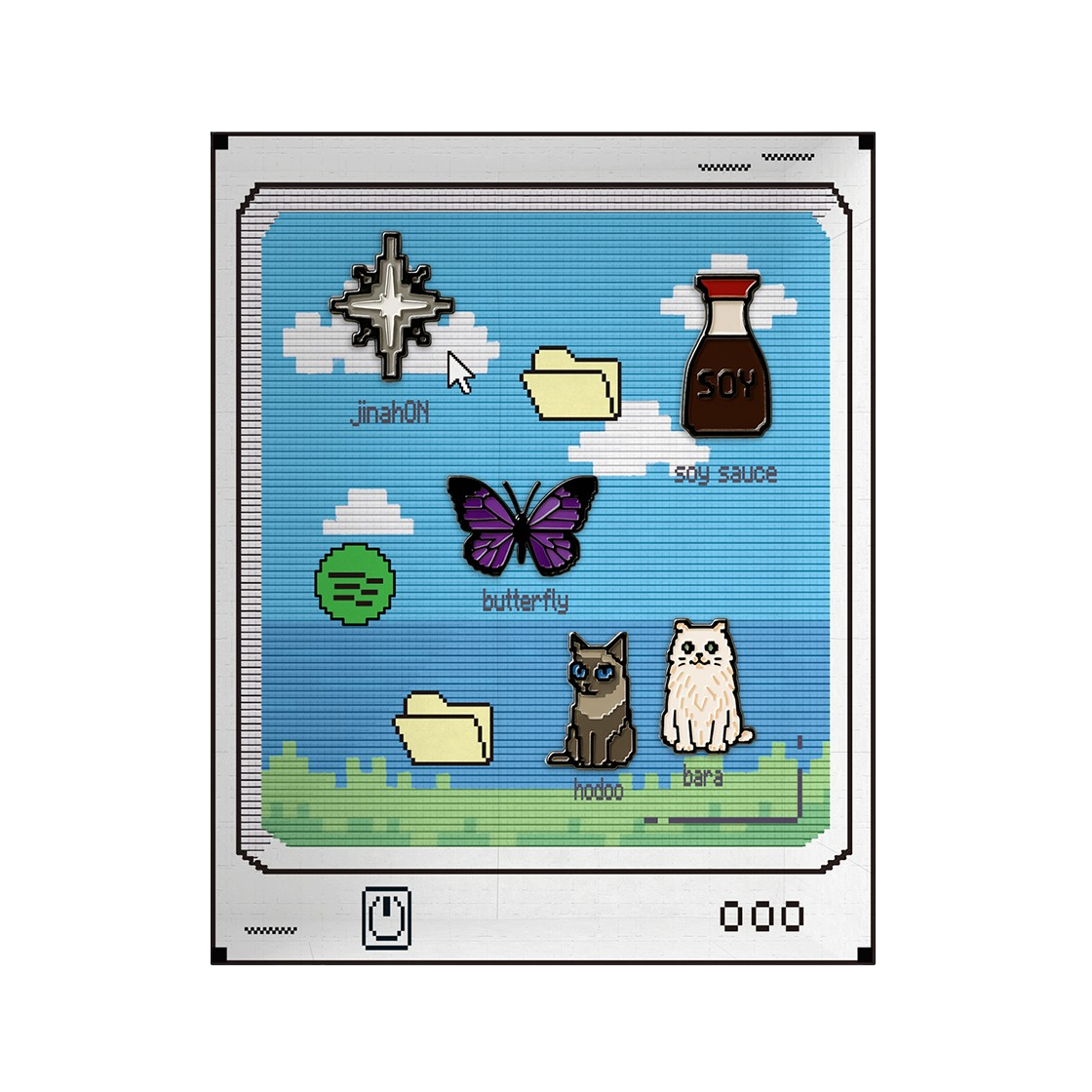 진아온 코퍼레이션 X 사파리스팟 뱃지 (5개입)(Jinahon Corporation X Safarispot Badge (5ea))