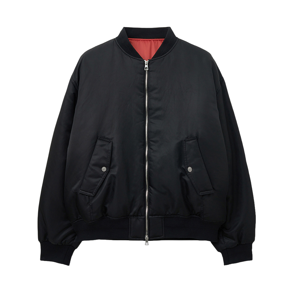 TNJU5F106BK TNGT Crop Padded MA-1 Bomber Jacket Black