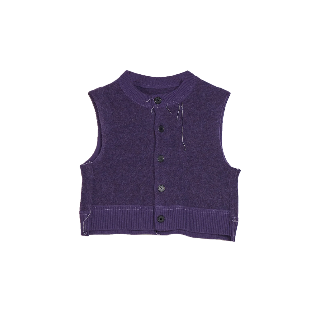 카미엘 포트젠스 헤어리 크롭 베스트 퍼플 - 25FW(Camiel Fortgens Hairy Cropped Vest Purple - 25FW)