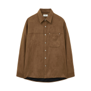 TNGT Faux Suede Over Shirt Camel