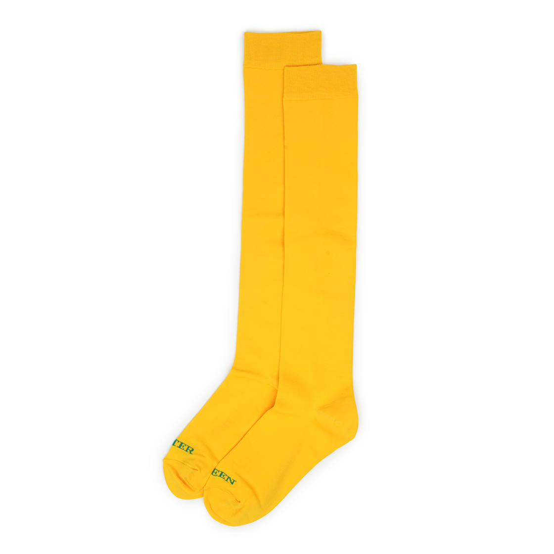 P0000BCO Greenbutter Logo Knee Socks Yellow