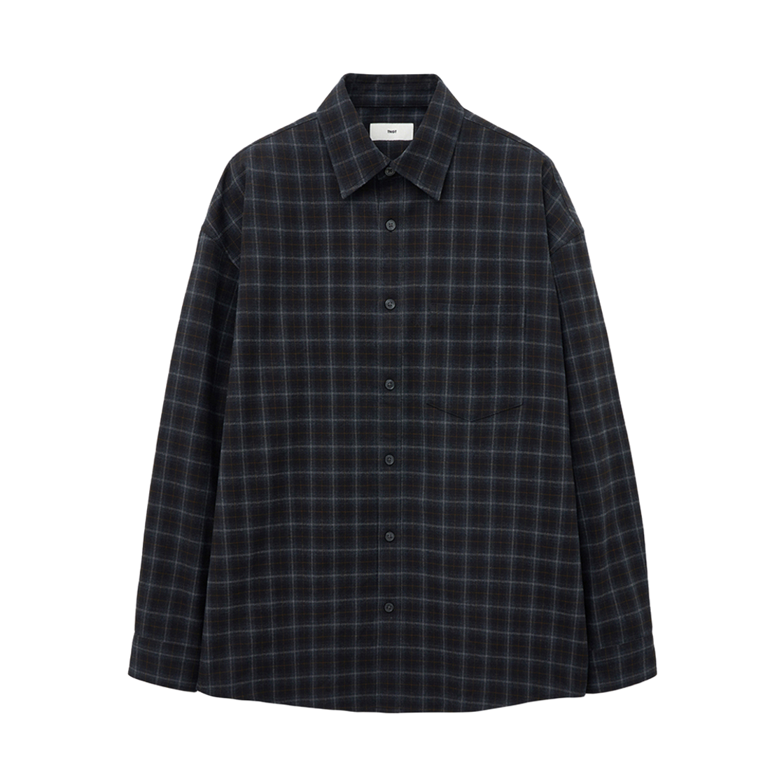 TNSH5F104BK TNGT Oversize Check Shirt Black