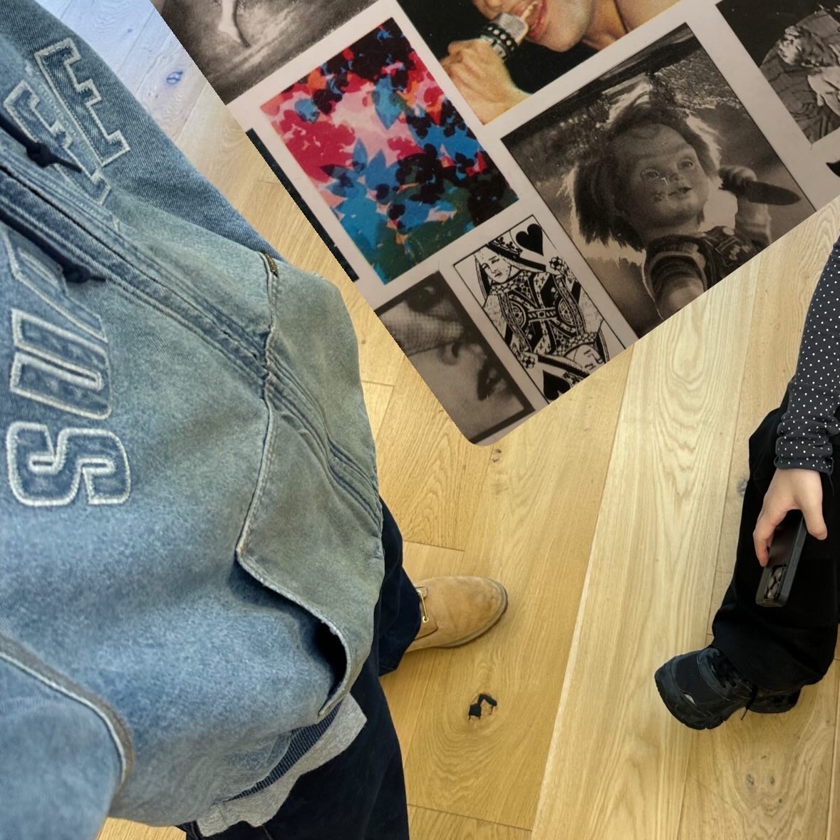 Supreme Reflective Arc Hooded Work Jacket Denim - 25FW 착용 스타일