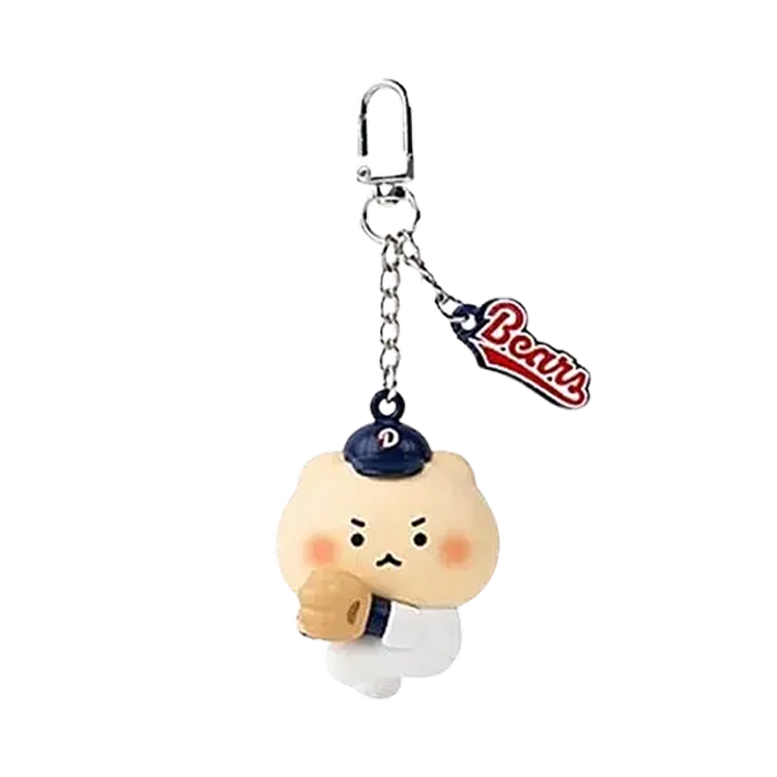 두산 베어스 x 망그러진곰 피규어 키링 파이어볼러 망곰(Doosan Bears x Manggeojin Bear Figure Keyring-Fireballer Manggom)