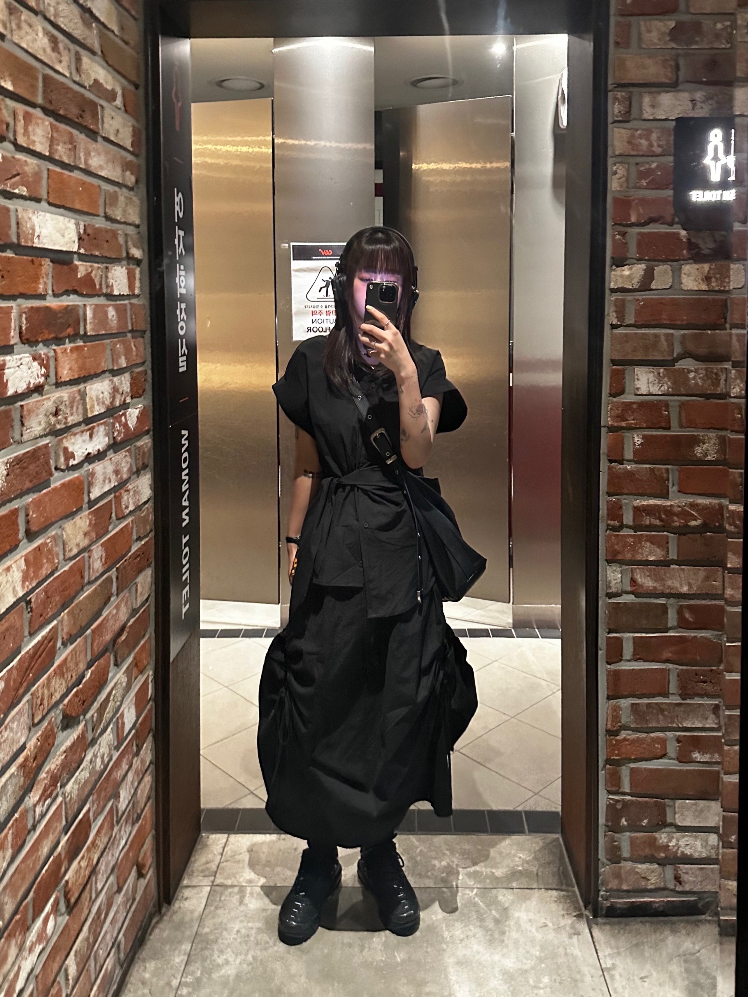 (GS) Nike Air Max Plus Triple Black, Marshall Major V Black (Korean Ver.) 착용 스타일
