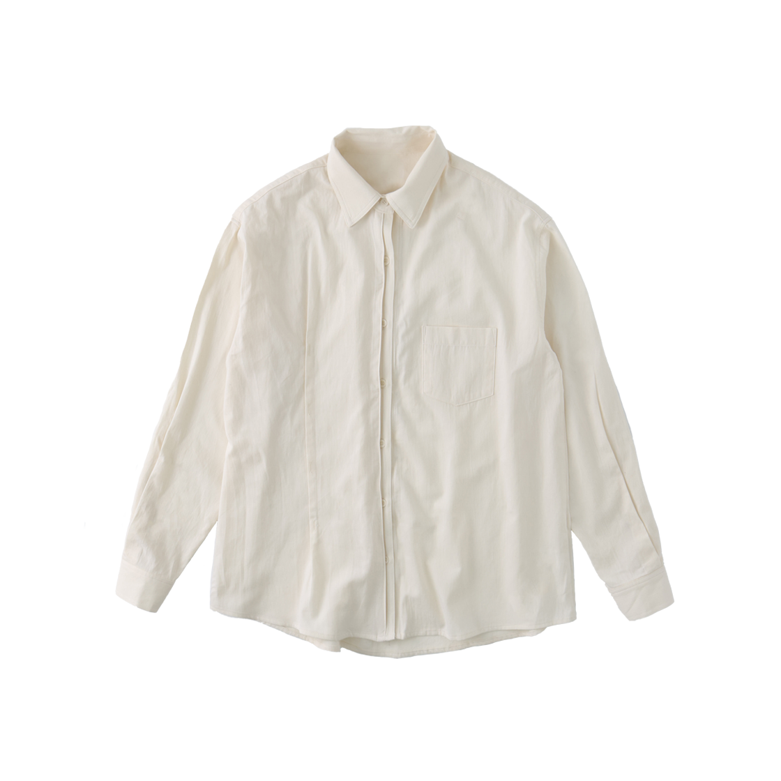 KW5DSHLUK03IV Ulika Sanctus Women Half-Hidden Placket Shirts Cream - 25FW