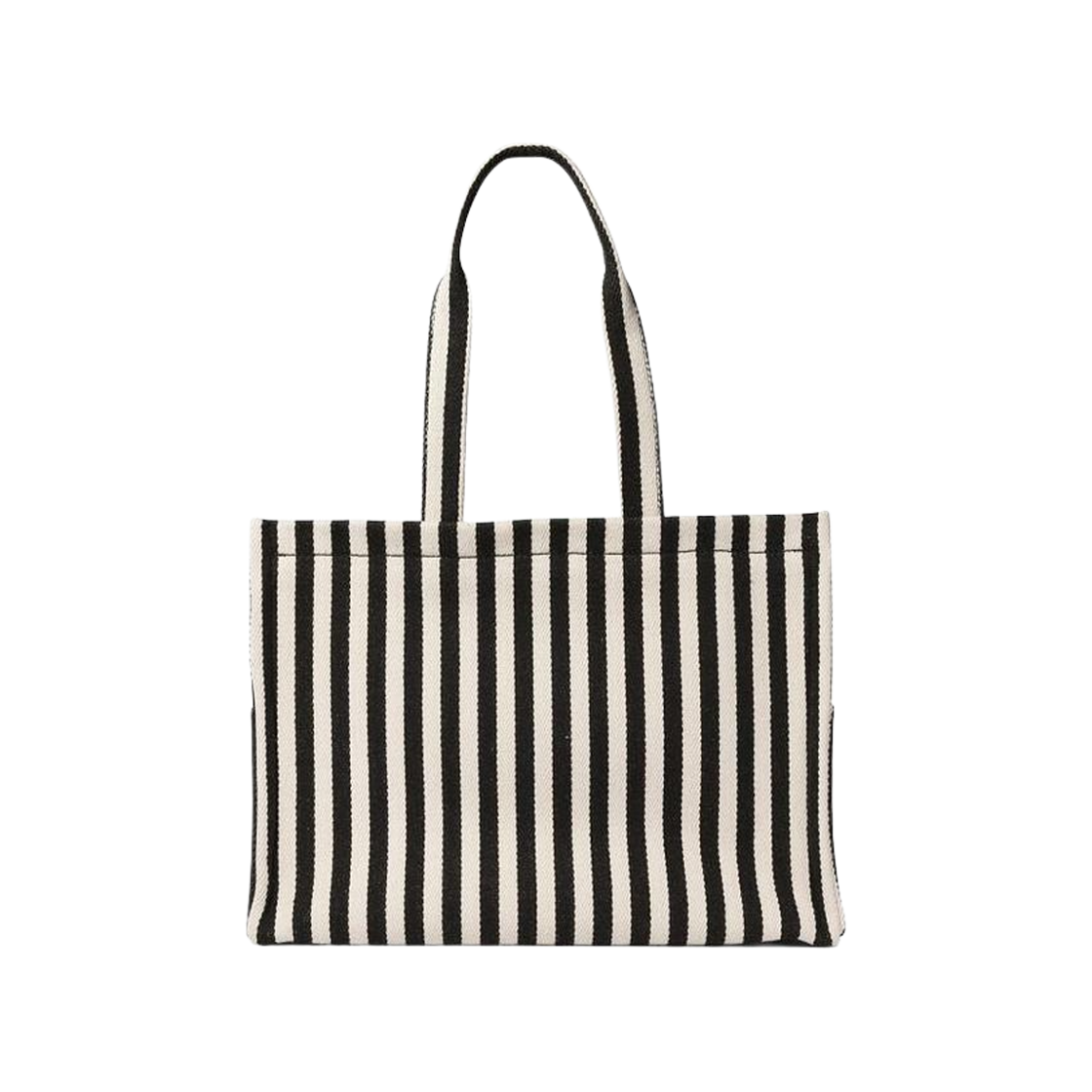 셀린느 스트라이프 텍스타일 카프스킨 라지 카바스 타이스 블랙 화이트(Celine Large Cabas Thais in Striped Textile Calfskin Black White) - 2