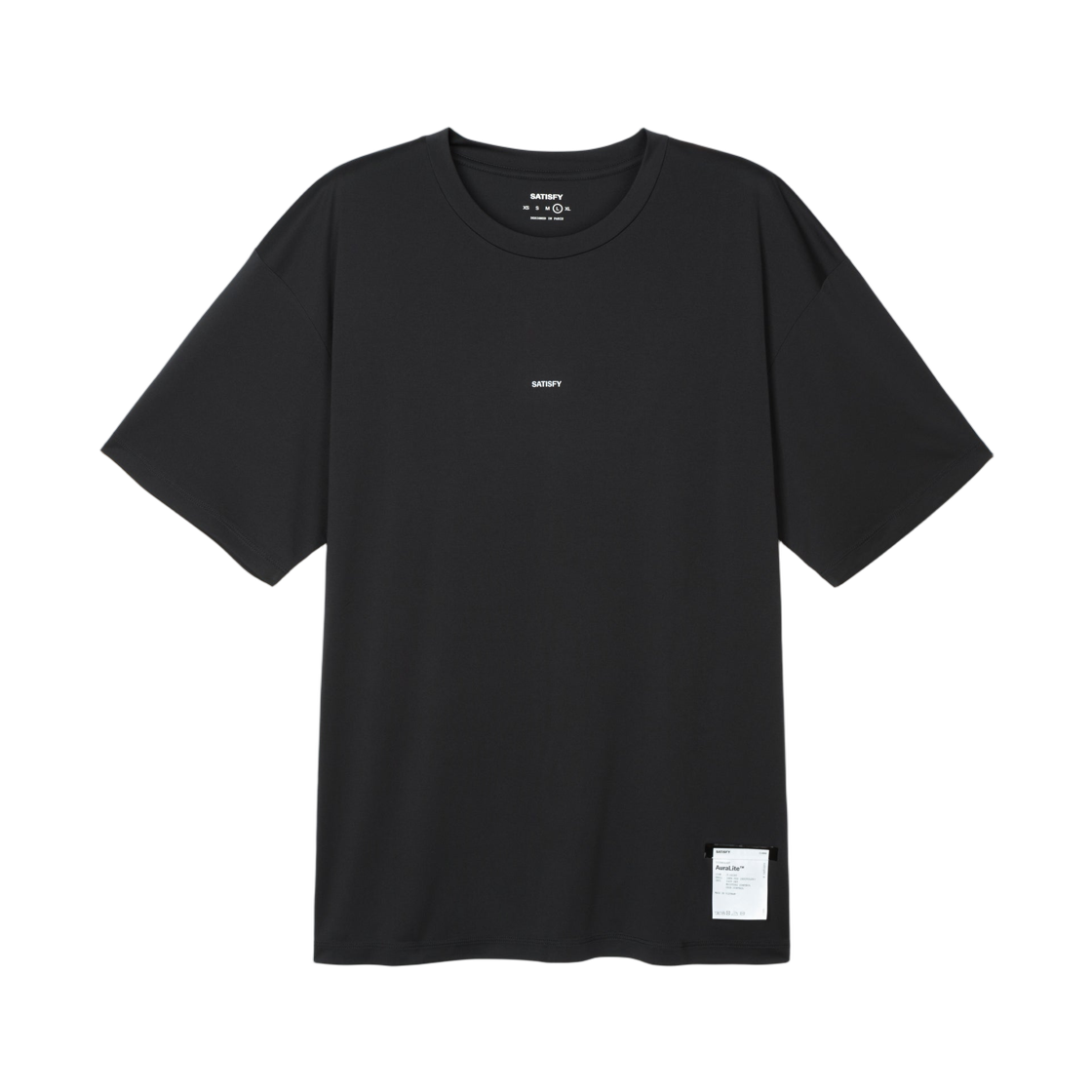 새티스파이 아우라라이트 티셔츠 블랙(Satisfy AuraLite T-Shirt Black)
