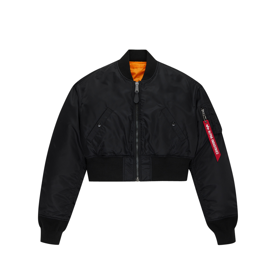 AICOI0000056BLK ALPHA INDUSTRIES Cropped Ma-1 Flight Jacket W Black