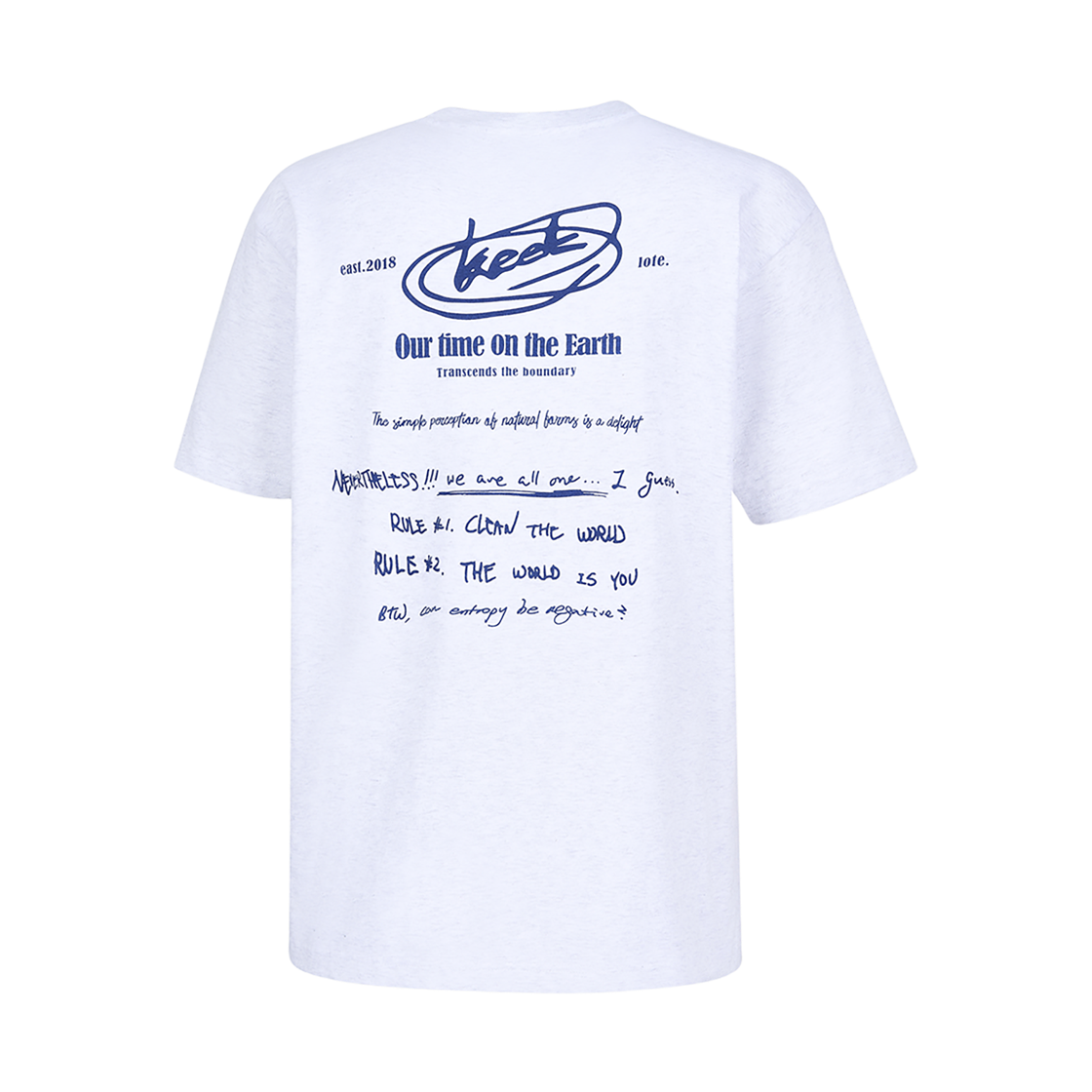 키크 크루 티셔츠 블루(keek Crew Tee Blue)