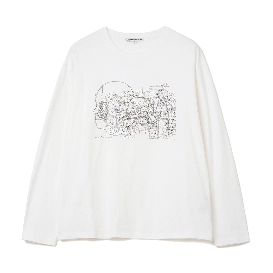 밀로 아카이브 로우 서밋 롱 슬리브 티셔츠 화이트(Millo Archive Raw Summit Long Sleeve T-Shirts White)