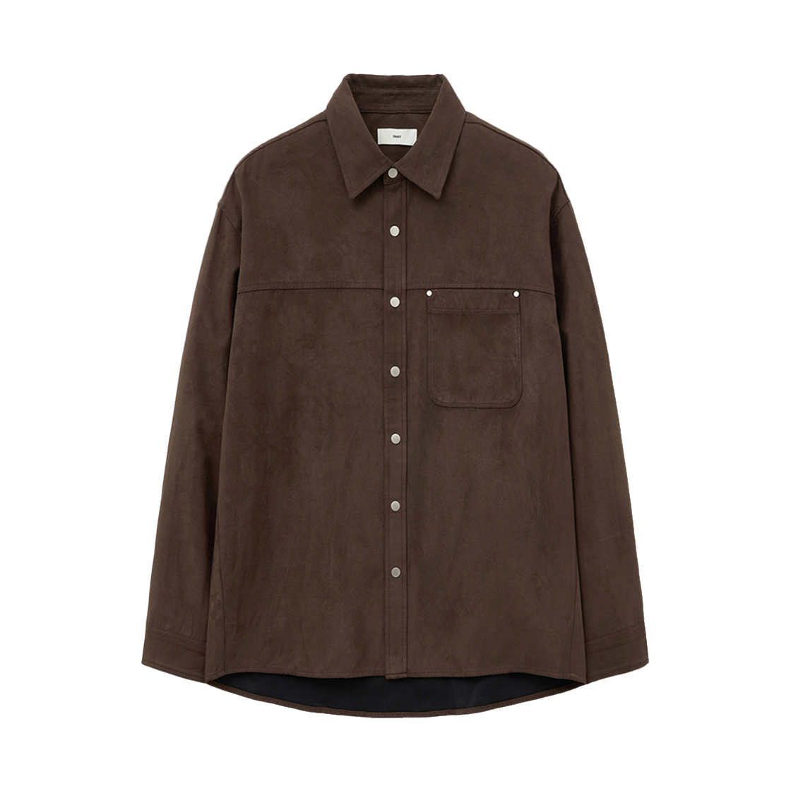 TNSH5F101W2 TNGT Faux Suede Over Shirt Brown