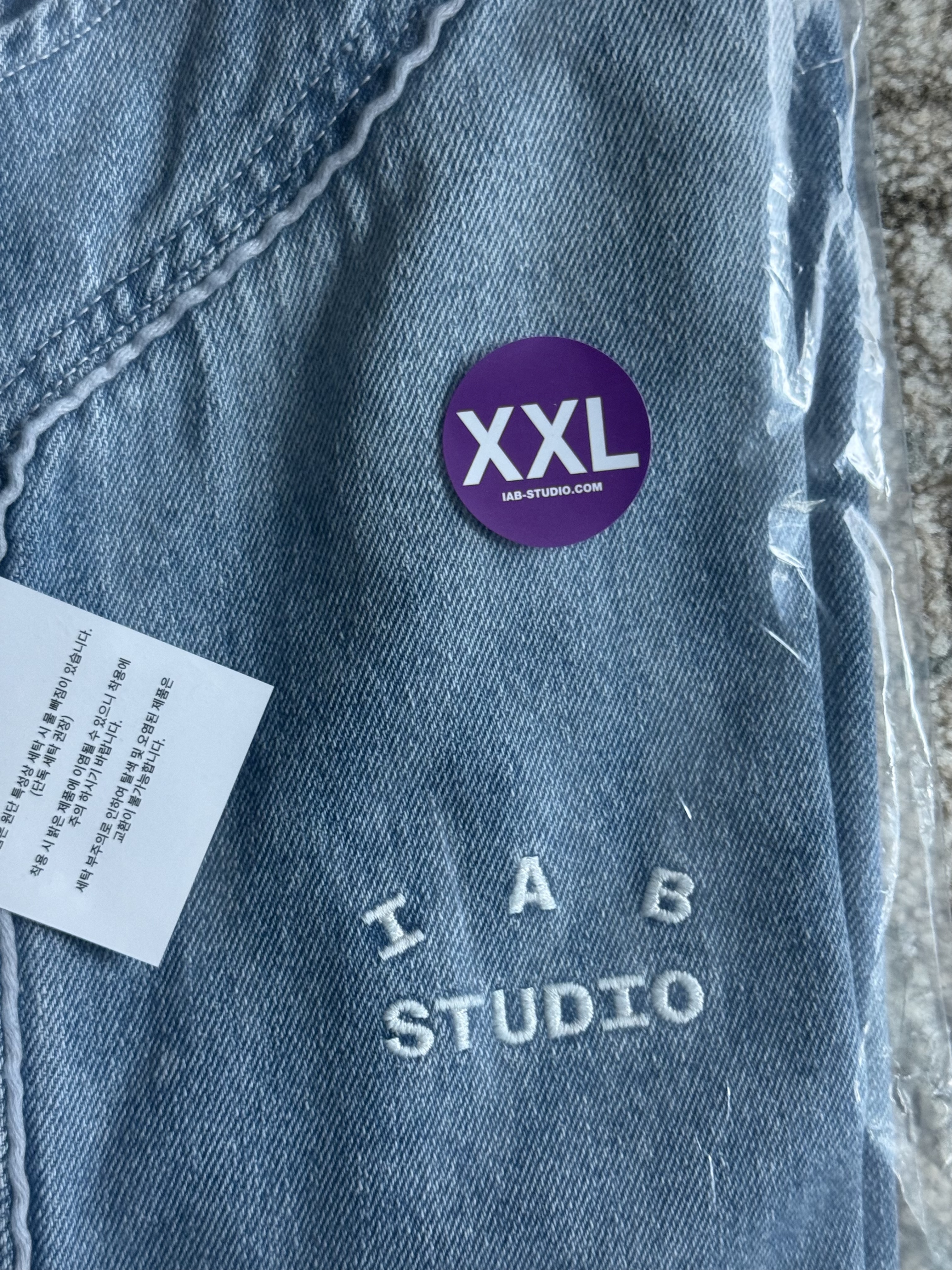 IAB Studio Denim Baseball Jersey Blue 착용 스타일 - 2