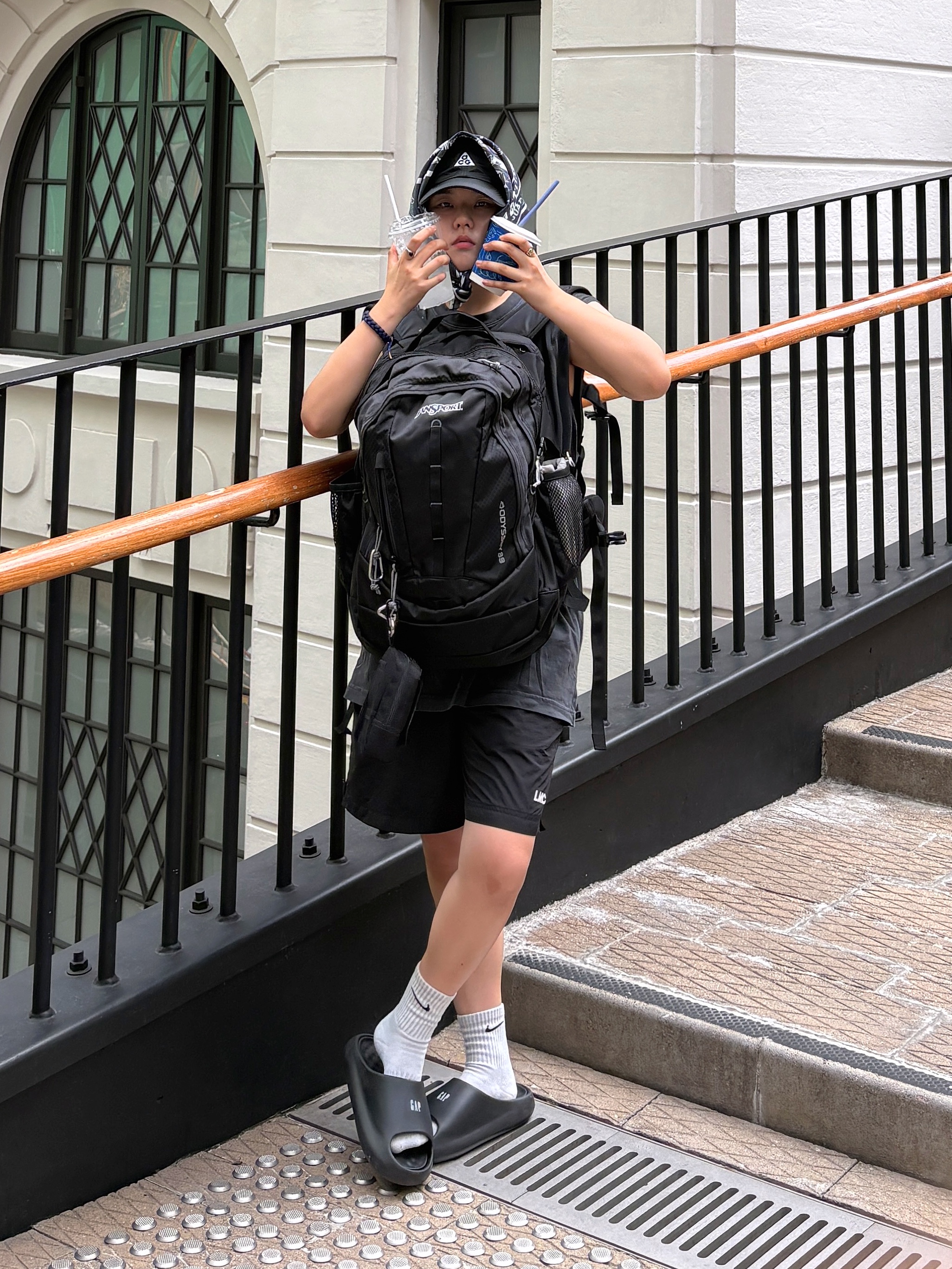 Nike ACG Trail Cap Black 착용 스타일 - 1