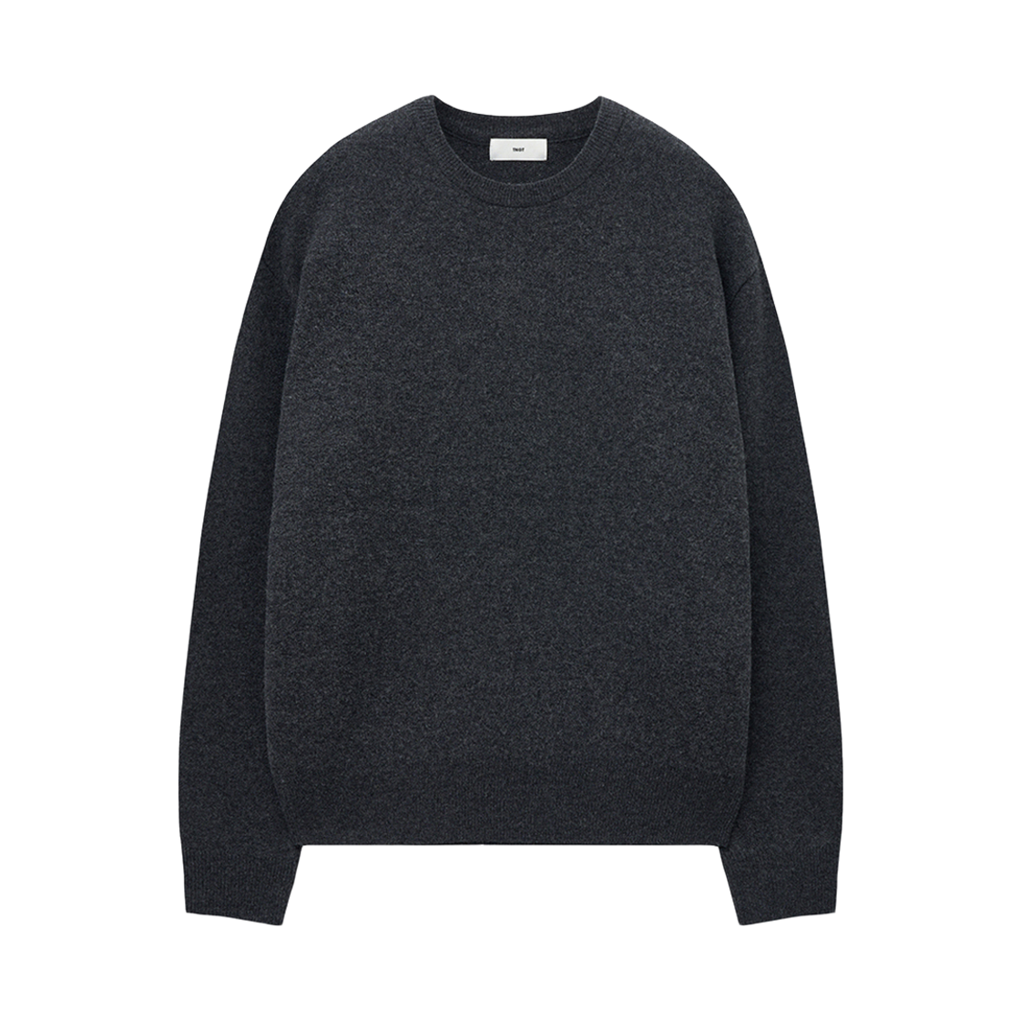 TNSW5F105CG TNGT Wool Blended Round Neck Sweater Dark Grey