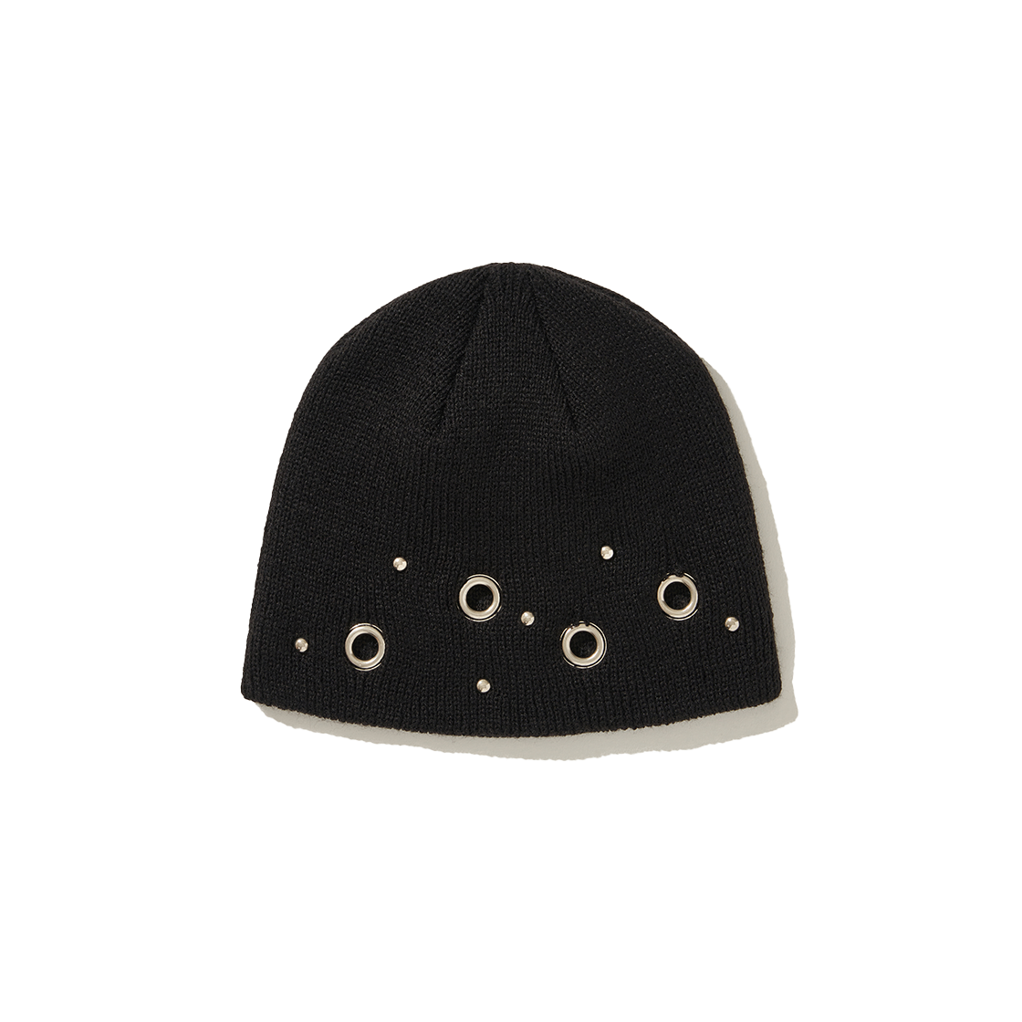 D25FBN01BK99 DAUSPICE Eyelet Stud Beanie Black