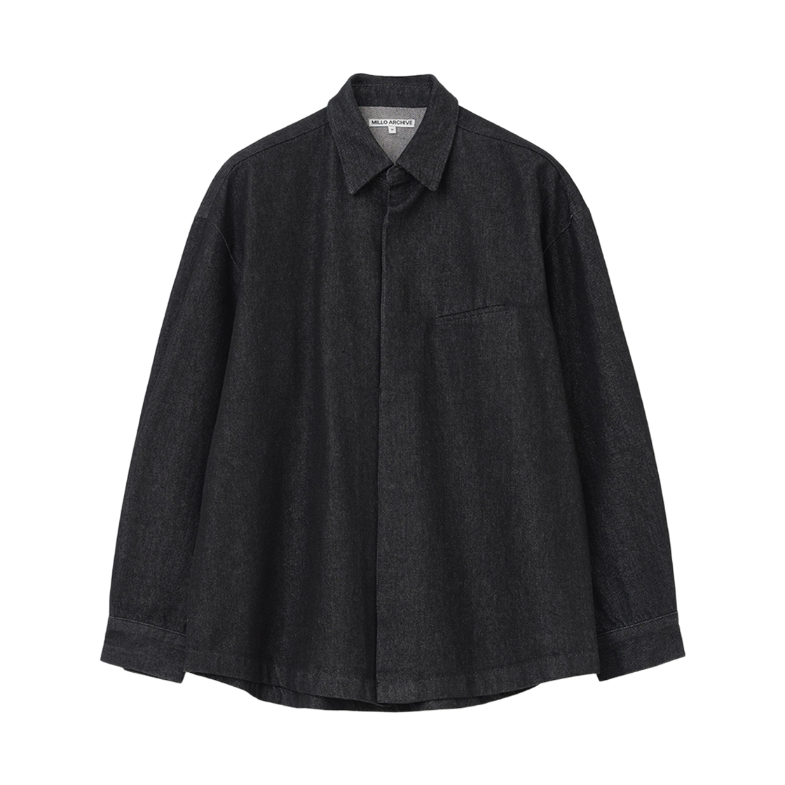 밀로 아카이브 하이드 로우 데님 셔츠 블랙(Millo Archive Hide Raw Denim Shirts Black)
