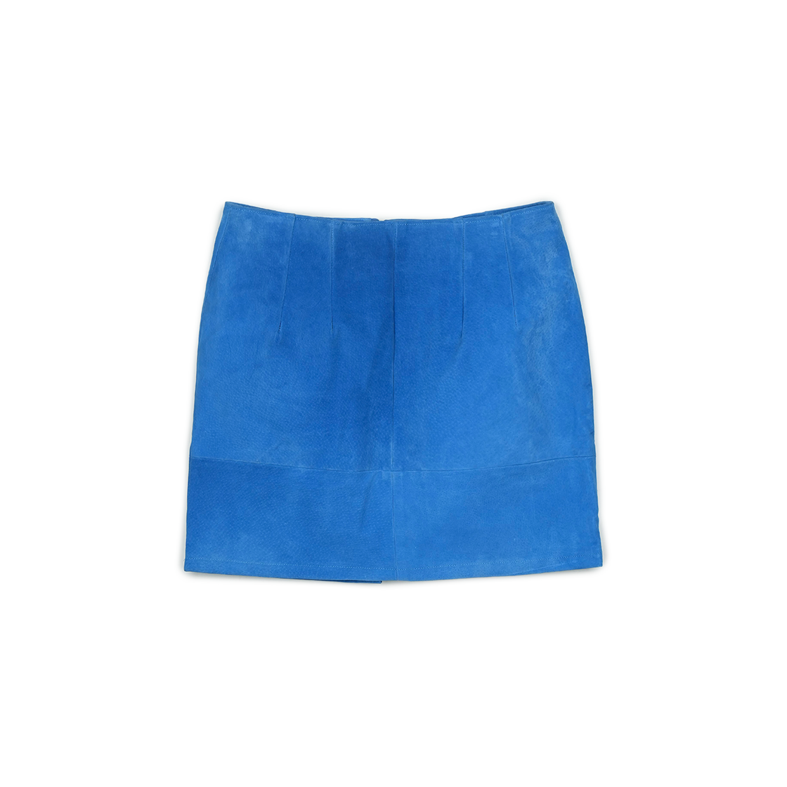 그린버터 로우하이드 레더 스커트 라이트블루