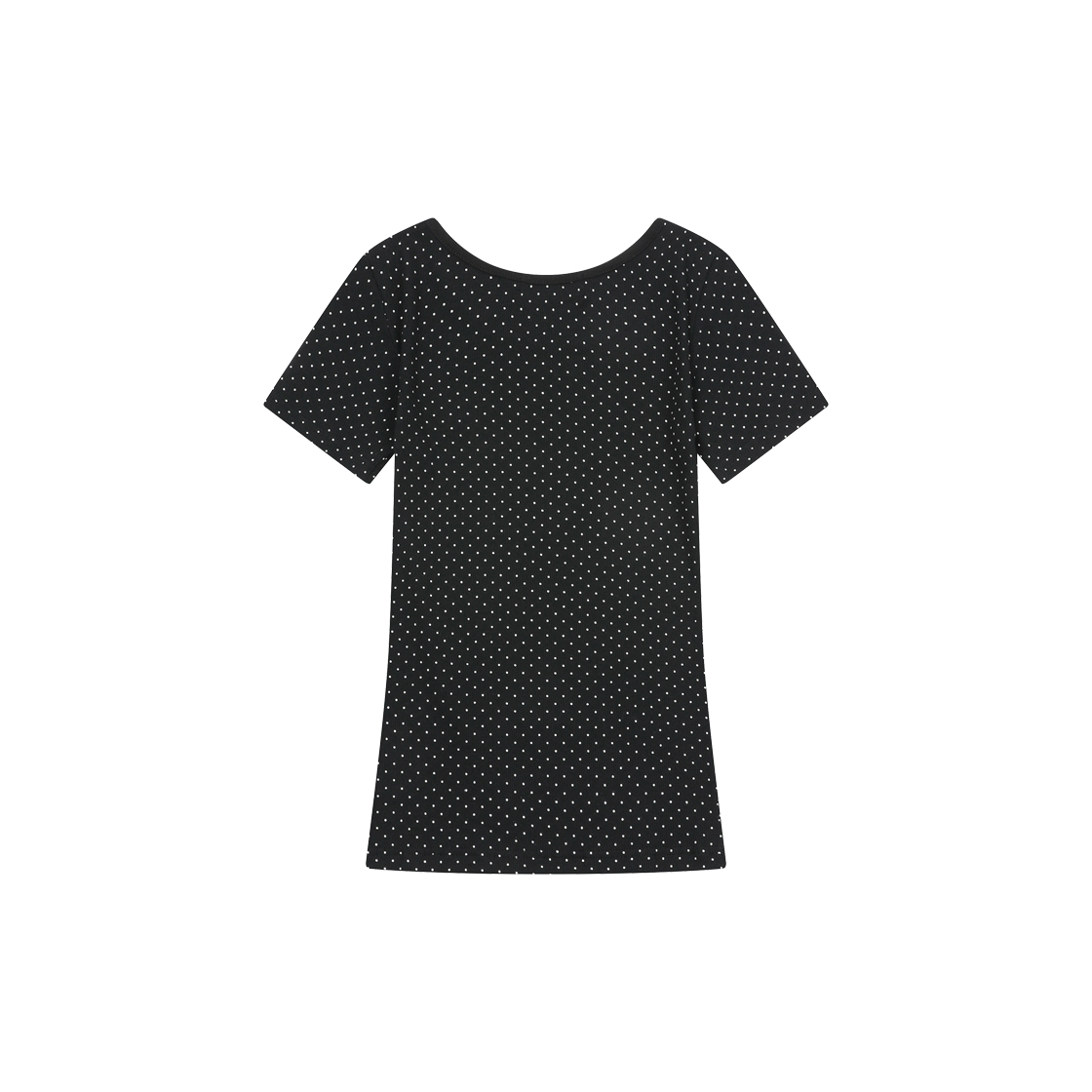 무센트 포잇 도트 미디 슬림 핏 반팔 티 (2컬러) 블랙(MUCENT Poit Dot Midi Slim Fit Half T (2color) Black) - 2