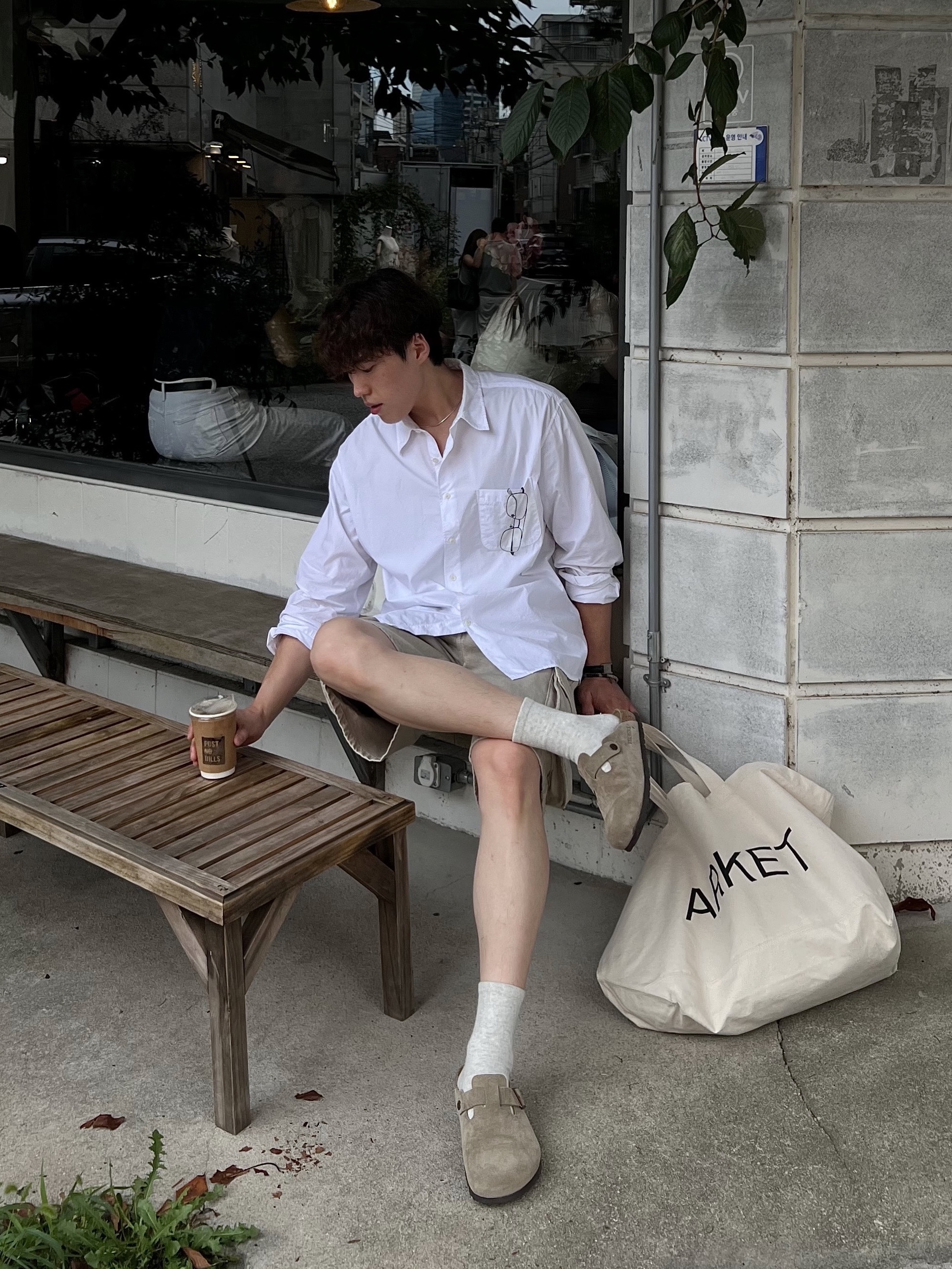 Birkenstock Boston Soft Footbed Taupe - Regular, NUMBERING #1901 A13 Watch Bracelet Black/Silver 착용 스타일 - 3