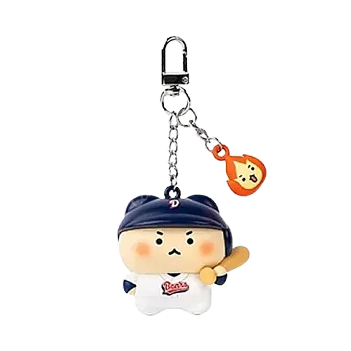 두산 베어스 x 망그러진곰 피규어 키링 4번타자 망곰(Doosan Bears x Manggeojin Bear Figure Keyring-Cleanup Hitter Manggom)