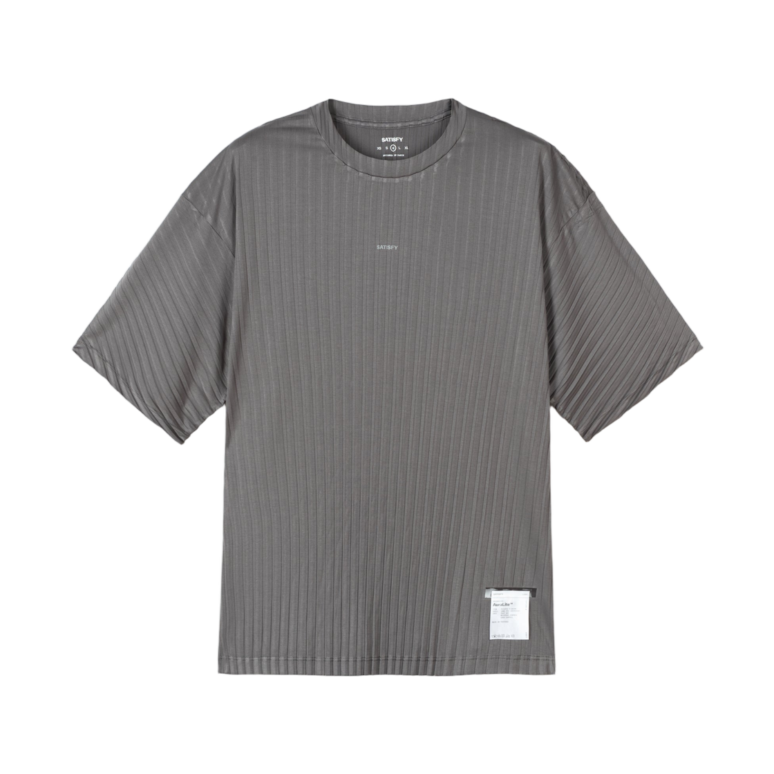 새티스파이 아우라라이트 플리츠 티셔츠 그래닛 그레이(Satisfy AuraLite Pleated T-Shirt Granite Gray) - 1