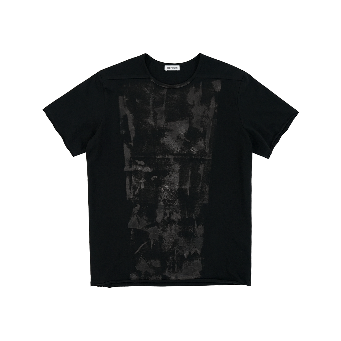 리파이너 매스 블랙 포일 티셔츠 블랙(REPINER Mass Black Foil T-Shirt Black)