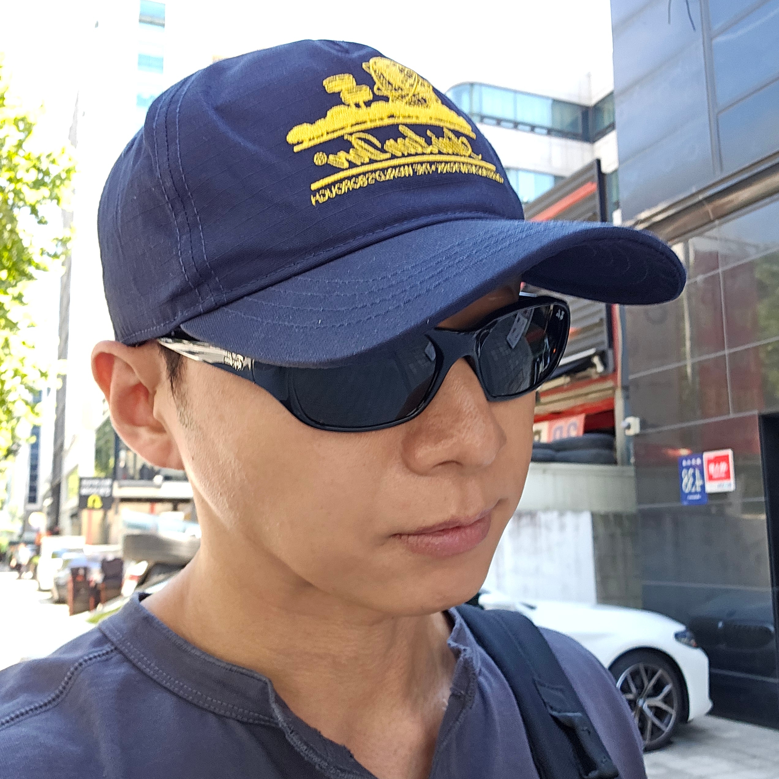 Aime Leon Dore Unisphere Evening Blue, Ray-Ban DADDY-O II Polished Black Frame Green Classic G-15 Lenses 착용 스타일