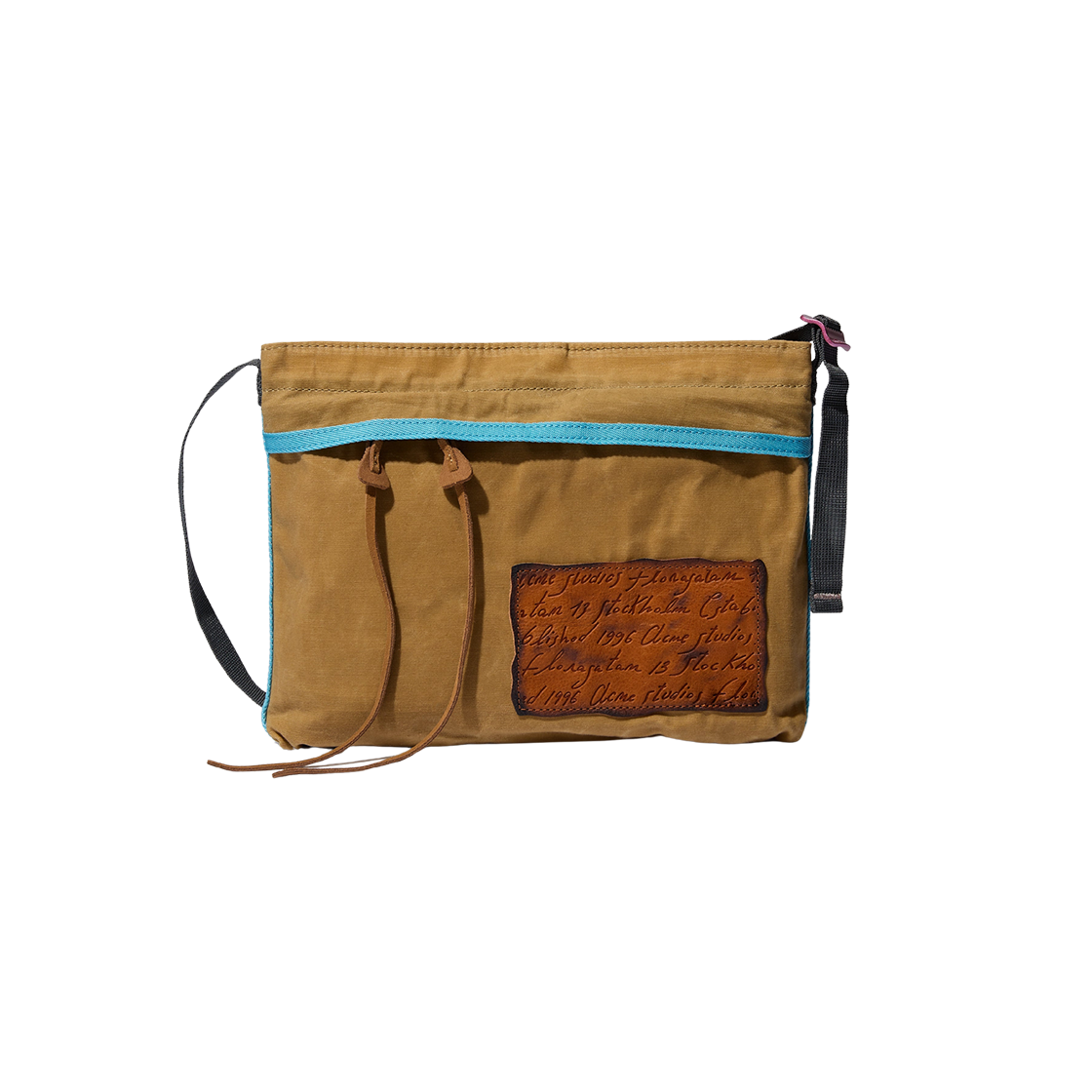 C10181-AEM Acne Studios Canvas Messenger Bag Beige Blue