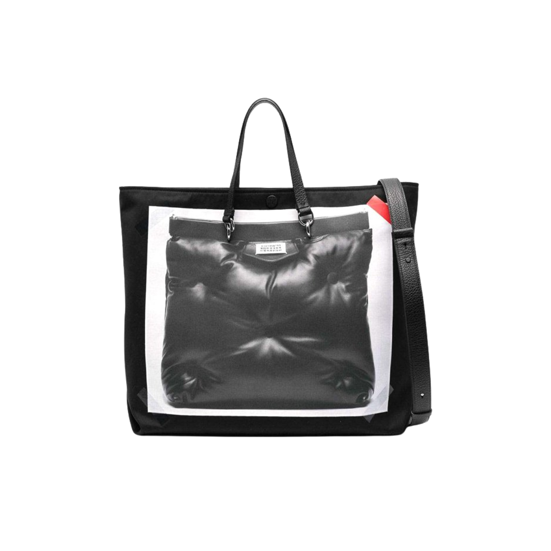 SB1WC0010P6436HA193 Maison Margiela Glam Slam Print Tote Bag Black