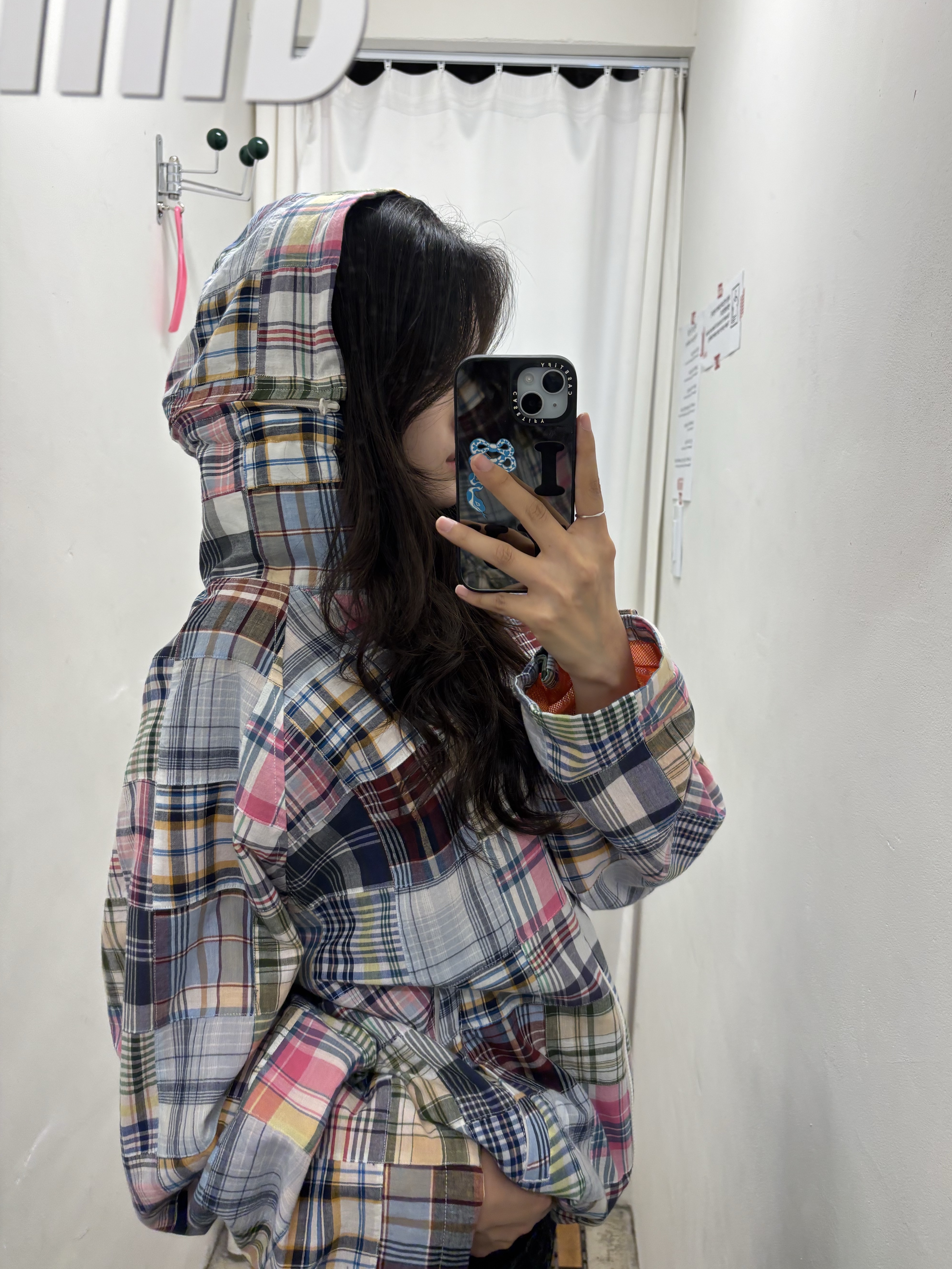 Supreme x GOODENOUGH Patchwork Madras Hooded Jacket Multicolor - 25SS 착용 스타일
